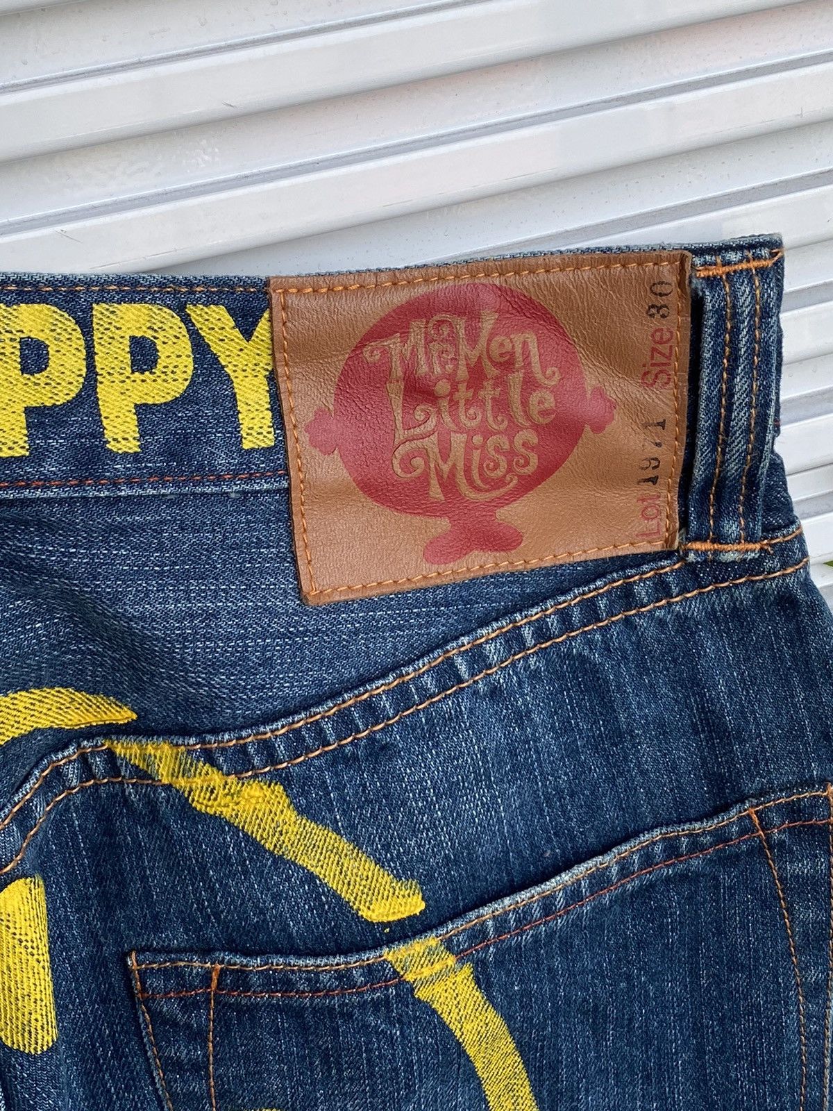 Japanese Brand Vintage Mr Happy Daicock Big Painted Denim / EvisuUndercover Size US 30 / EU 46 - 3 Thumbnail