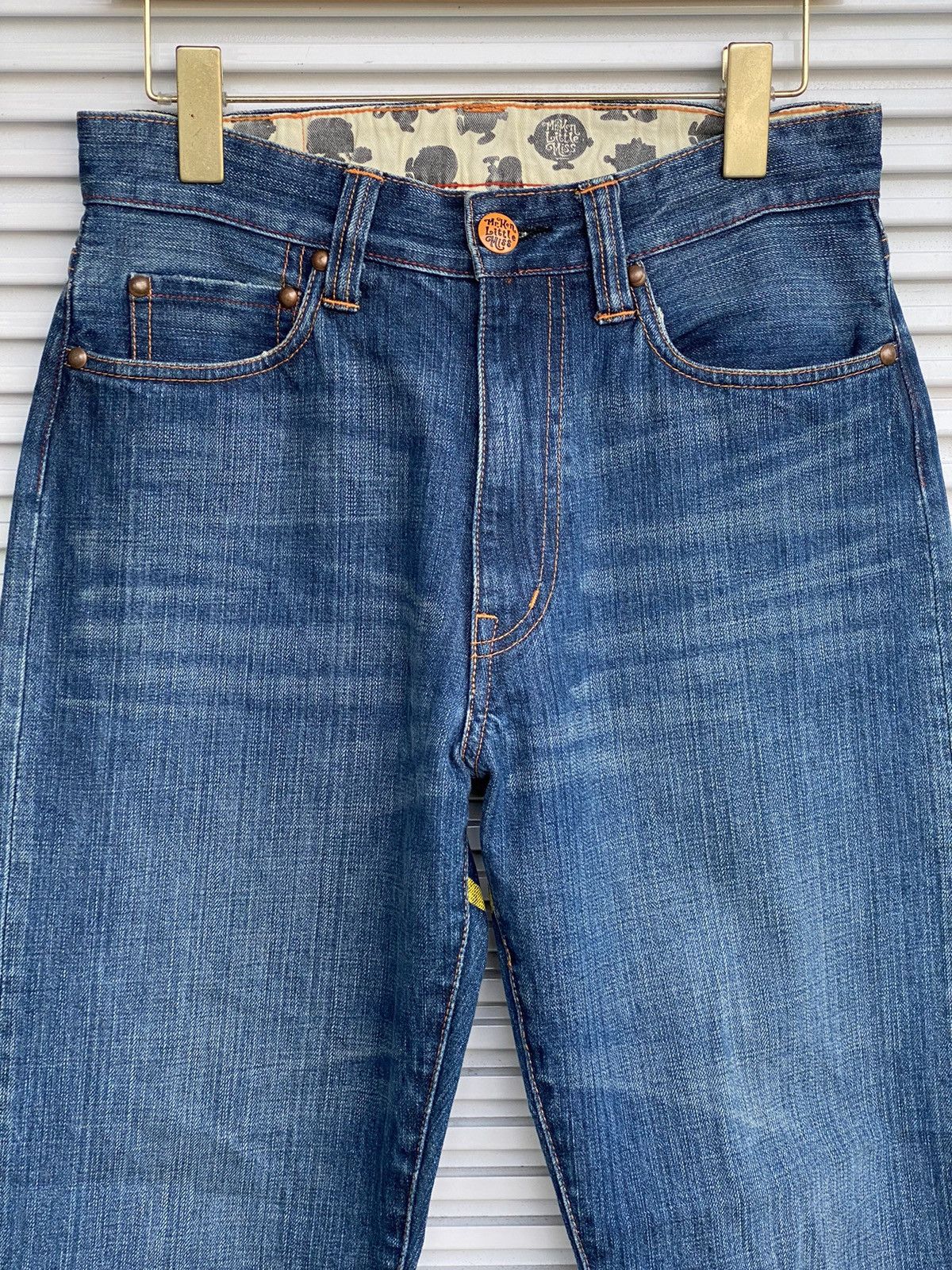 Japanese Brand Vintage Mr Happy Daicock Big Painted Denim / EvisuUndercover Size US 30 / EU 46 - 5 Thumbnail