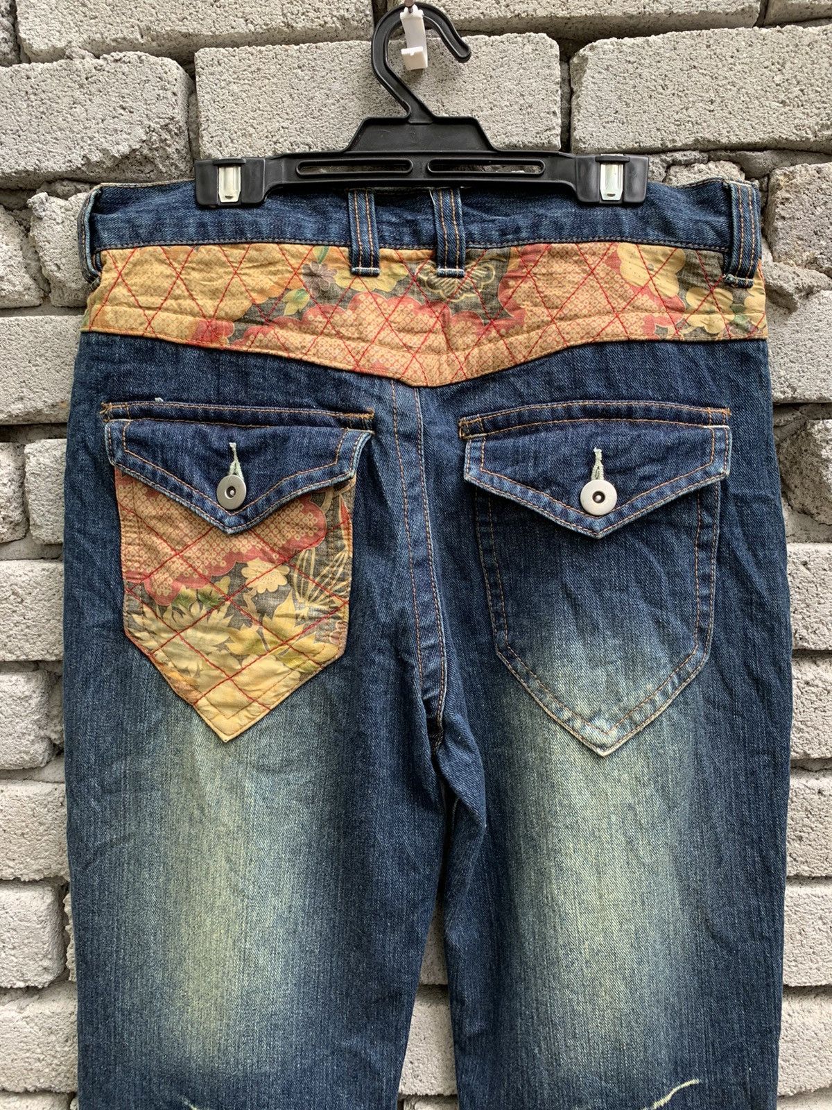 Art Comes First Dragon & Japanese Traditional Denim Pants Size US 31 - 10 Thumbnail