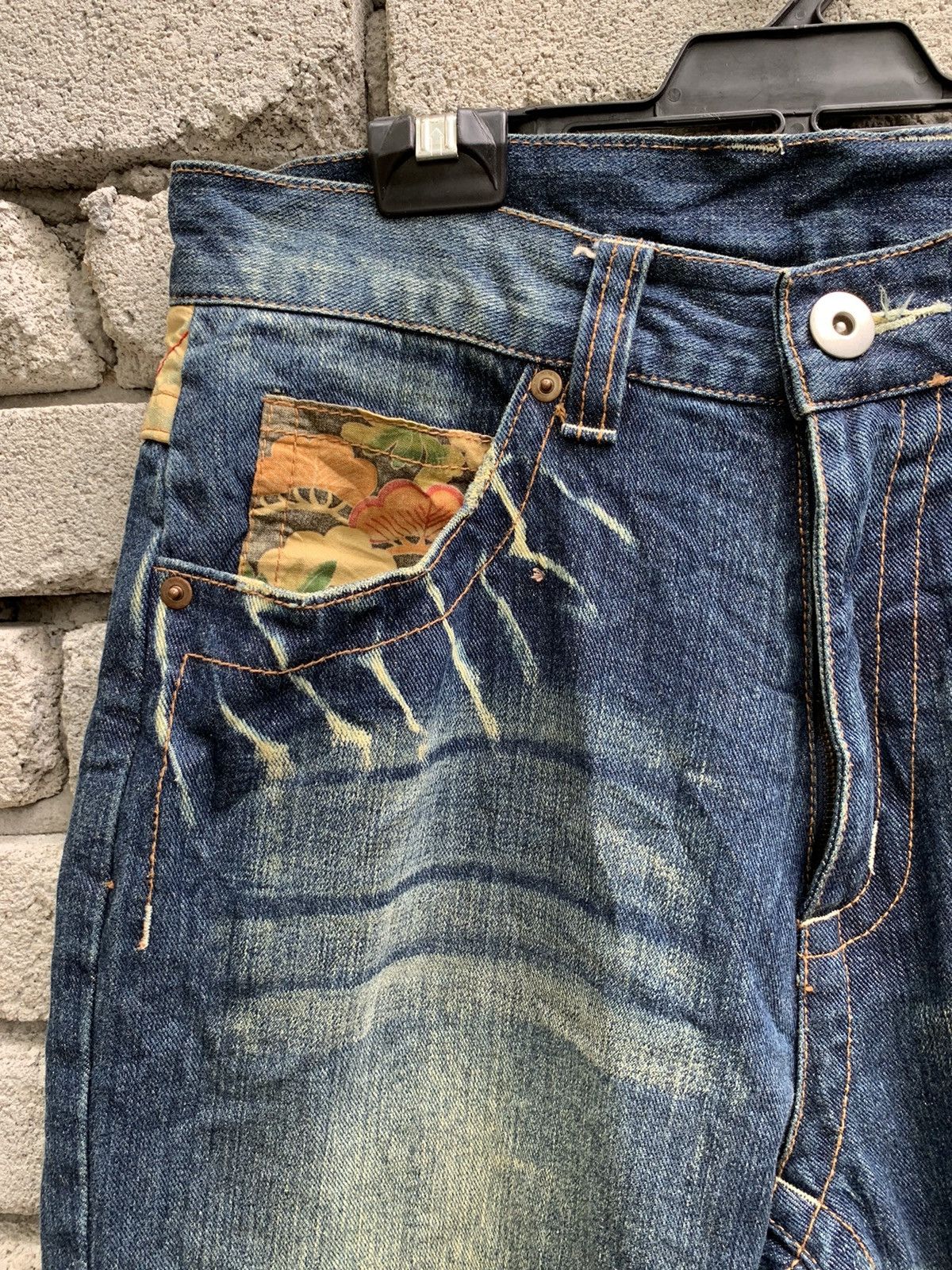 Art Comes First Dragon & Japanese Traditional Denim Pants Size US 31 - 16 Thumbnail