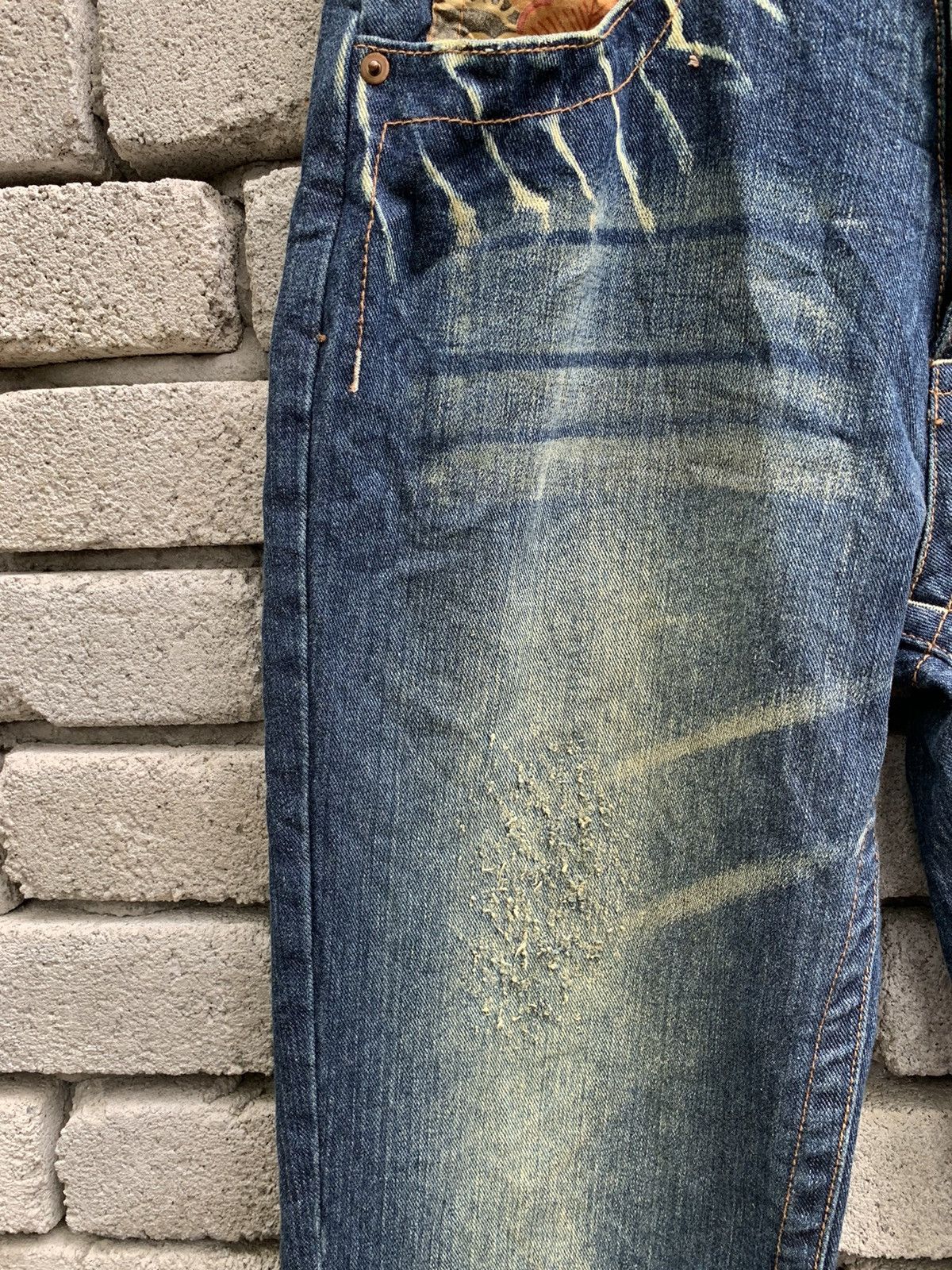Art Comes First Dragon & Japanese Traditional Denim Pants Size US 31 - 12 Thumbnail