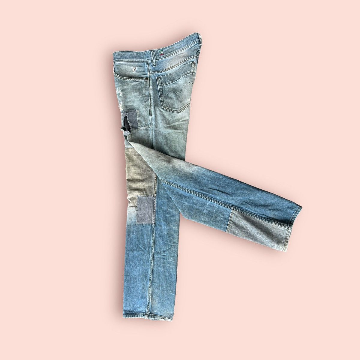 Diesel RARE DIESEL SAFADO DISTRESSED PATCHWORK JEANS Size US 34 / EU 50 - 6 Thumbnail