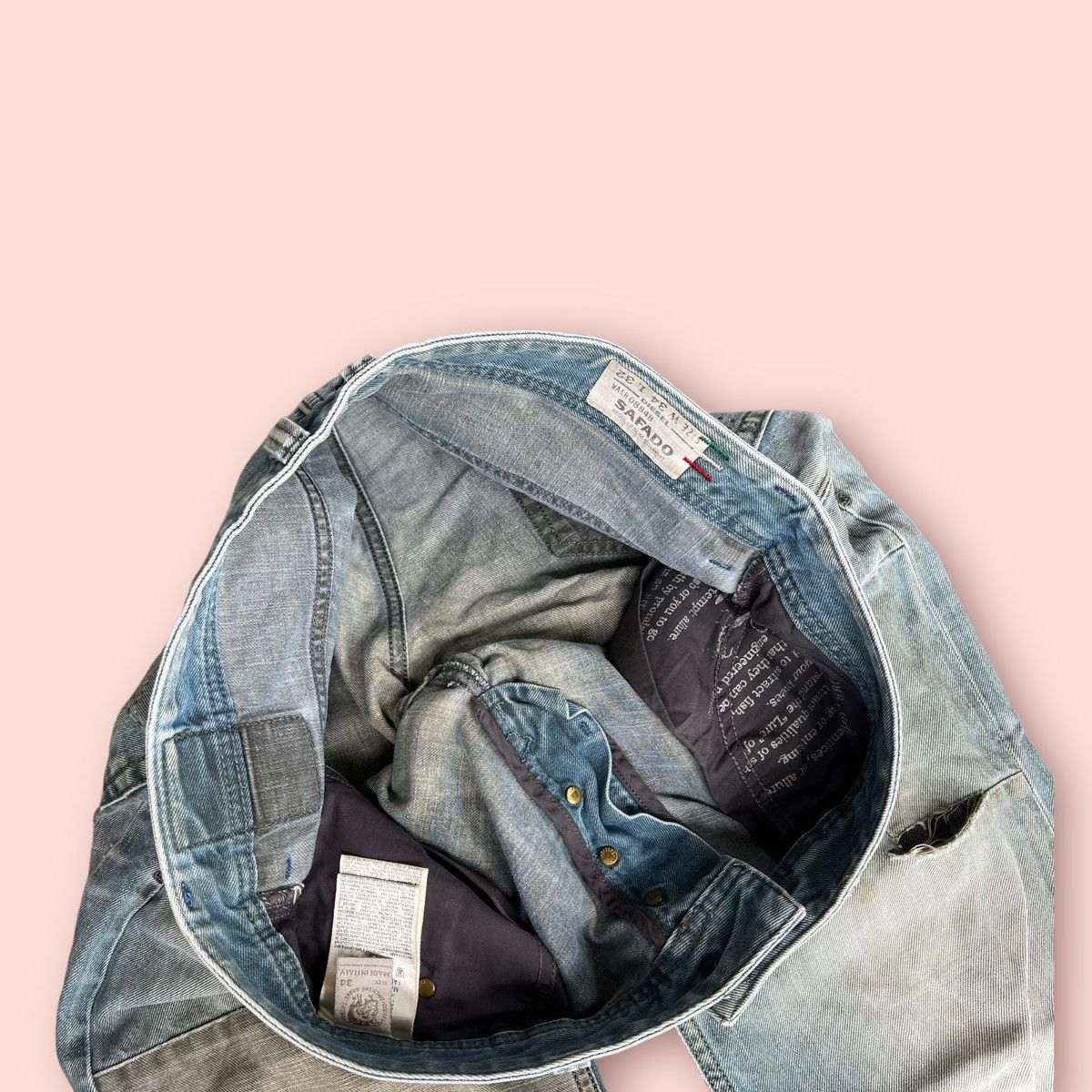 Diesel RARE DIESEL SAFADO DISTRESSED PATCHWORK JEANS Size US 34 / EU 50 - 11 Thumbnail