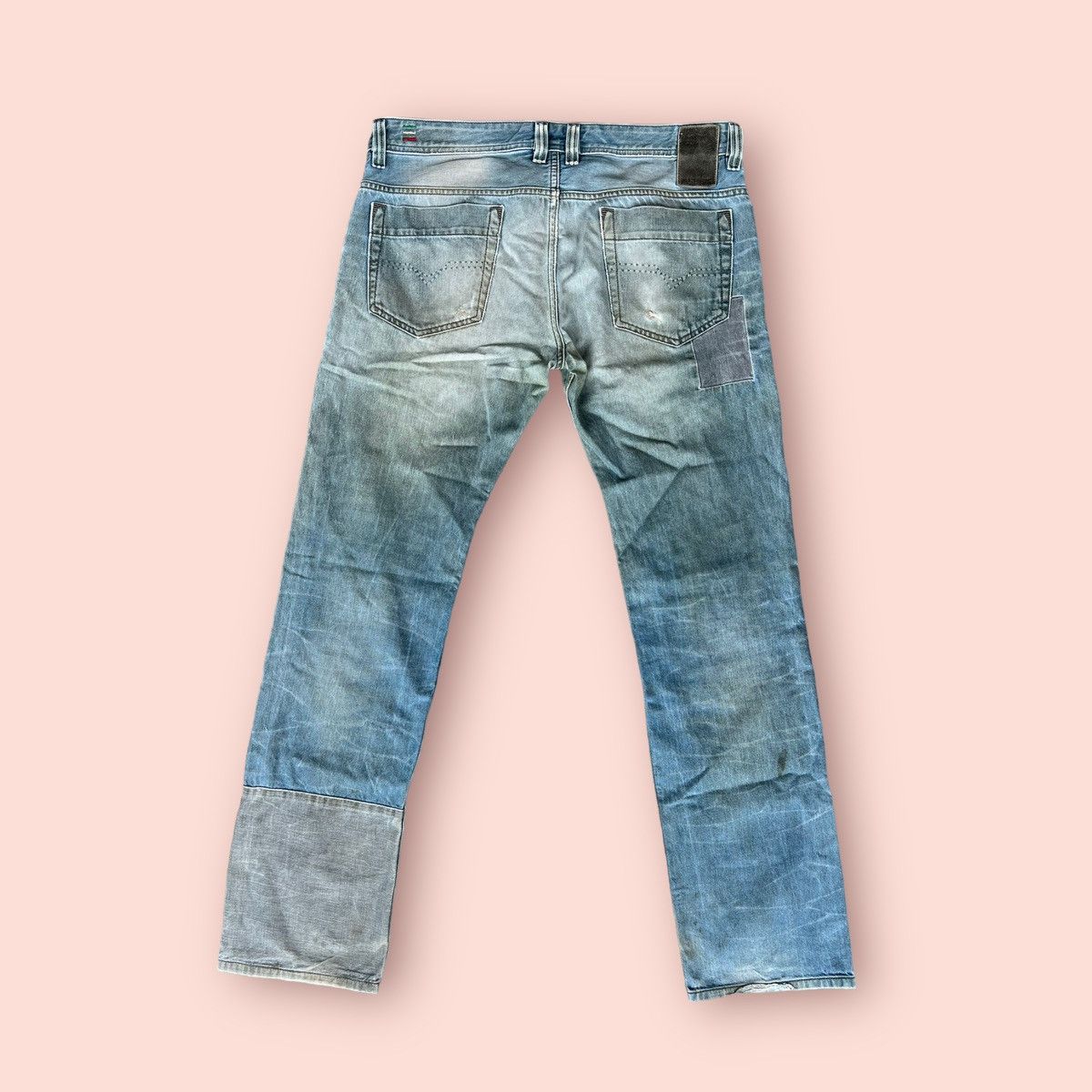Diesel RARE DIESEL SAFADO DISTRESSED PATCHWORK JEANS Size US 34 / EU 50 - 4 Thumbnail