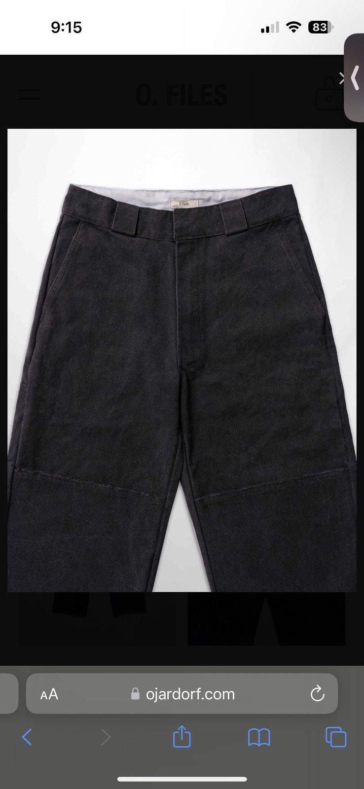 Ojardorf 3D WIDE DOUBLE KNEE PANT (MARBLE BLACK) Size US 32 / EU 48 - 3 Thumbnail