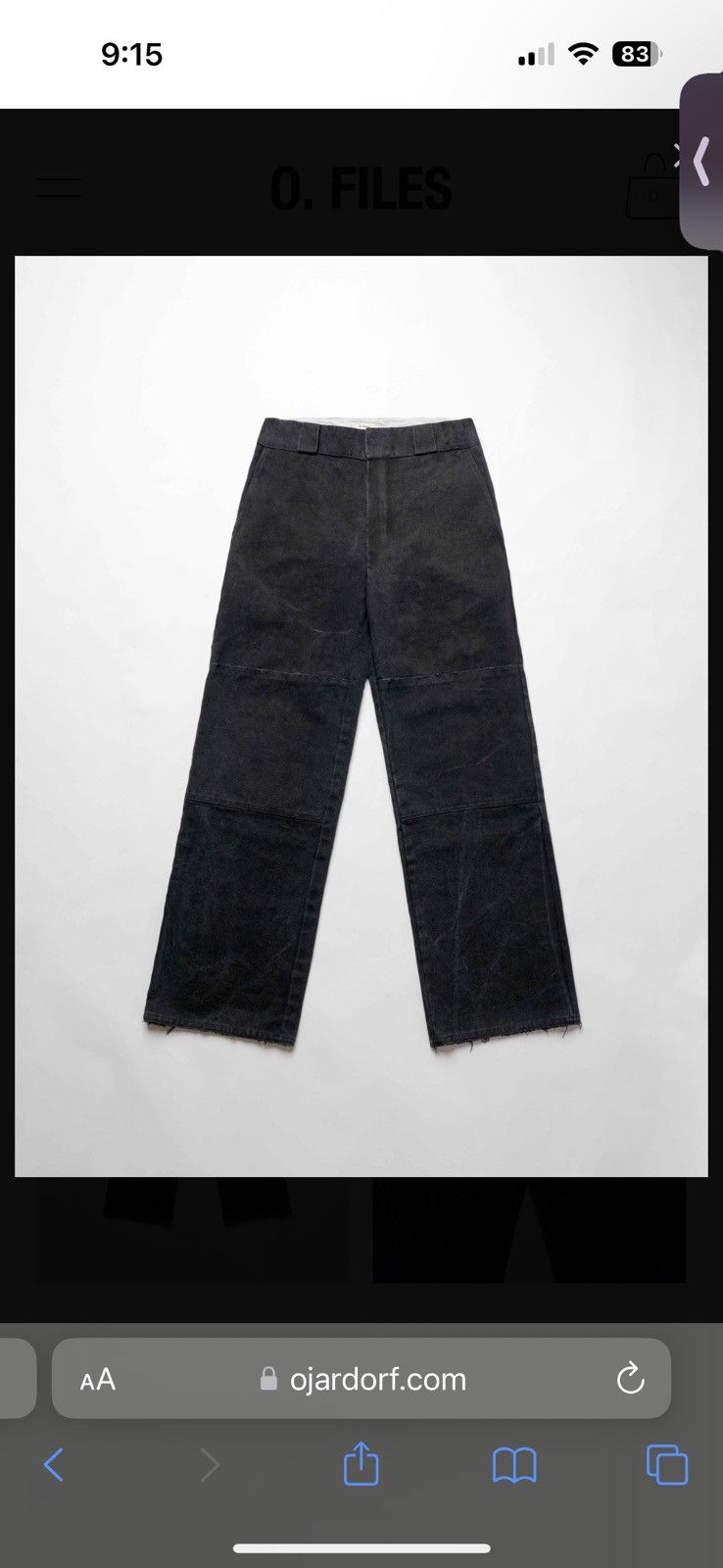 Ojardorf 3D WIDE DOUBLE KNEE PANT (MARBLE BLACK) Size US 32 / EU 48 - 4 Thumbnail