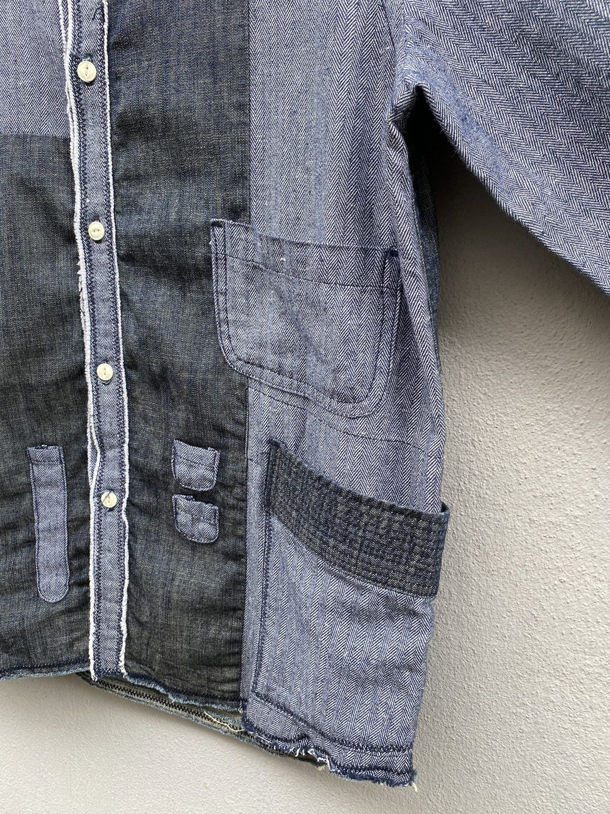 Japanese Brand × go slow caravan 💥Go Slow Caravan Multipocket/Patcworks Rebuild Rare Denim Size US S / EU 44-46 / 1 - 8 Thumbnail