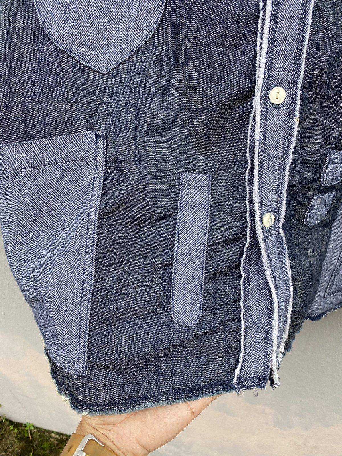 Japanese Brand × go slow caravan 💥Go Slow Caravan Multipocket/Patcworks Rebuild Rare Denim Size US S / EU 44-46 / 1 - 9 Thumbnail