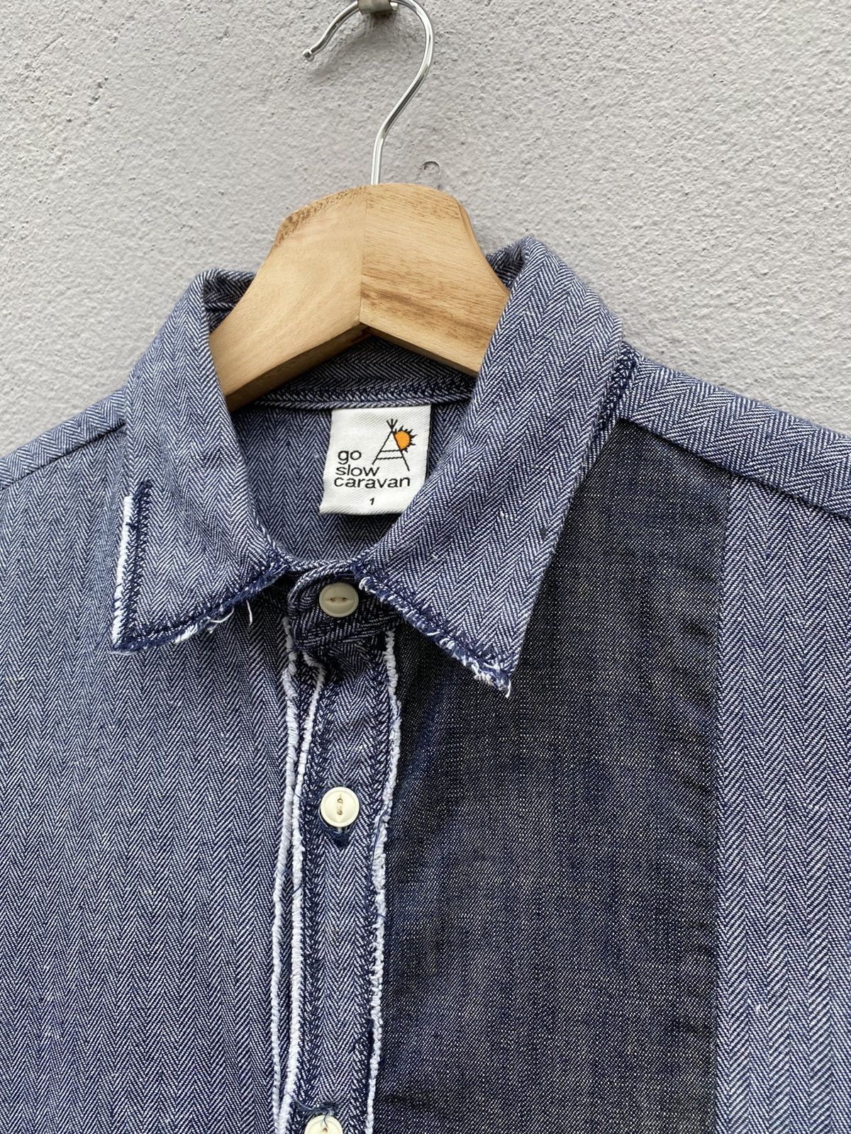 Japanese Brand × go slow caravan 💥Go Slow Caravan Multipocket/Patcworks Rebuild Rare Denim Size US S / EU 44-46 / 1 - 2 Thumbnail