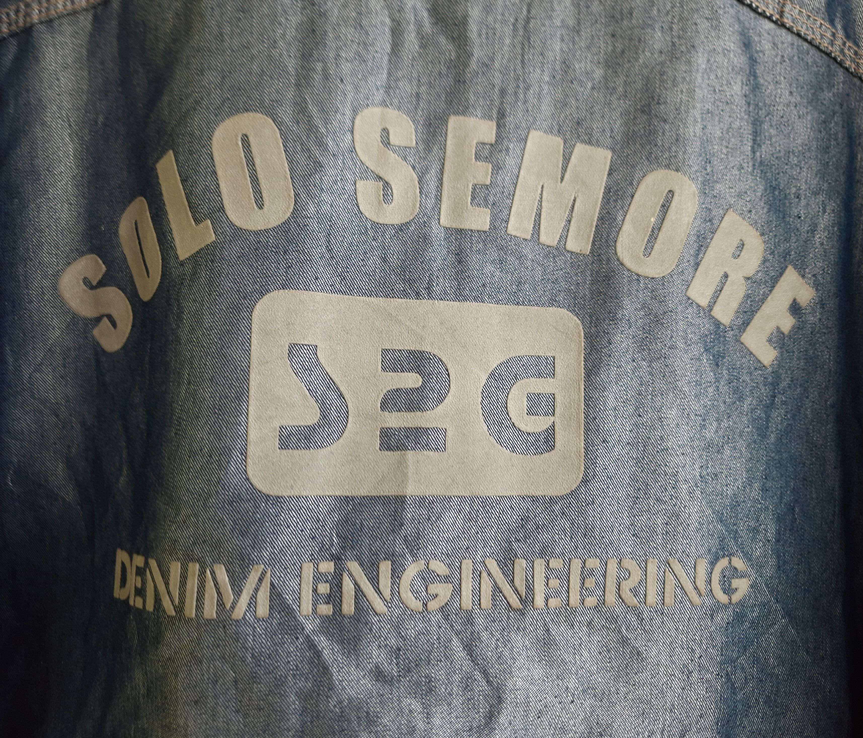 Japanese Brand Y2K SOLO SEMORE Luminous Engineering Denim Jacket Size US XL / EU 56 / 4 - 5 Thumbnail