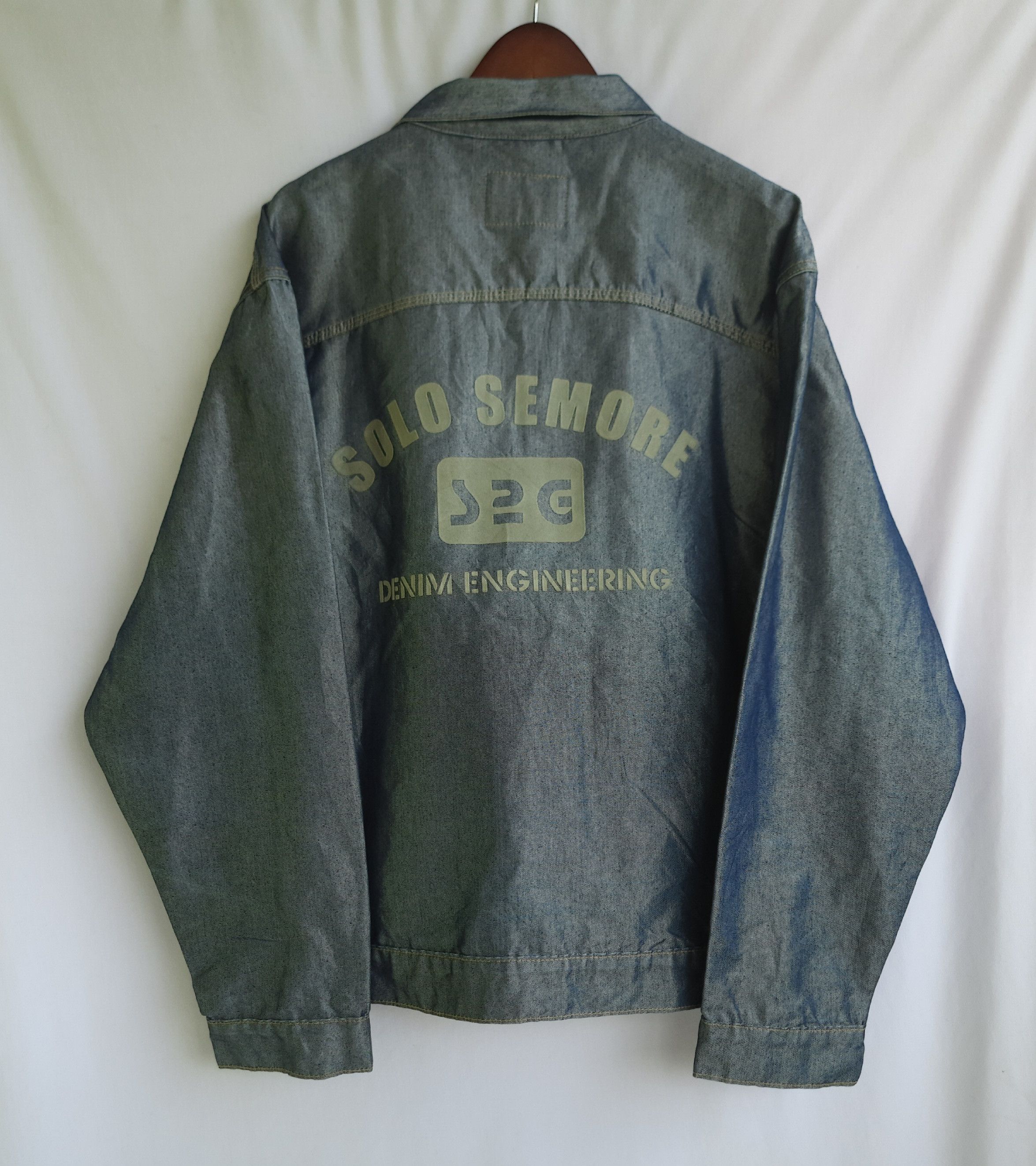 Japanese Brand Y2K SOLO SEMORE Luminous Engineering Denim Jacket Size US XL / EU 56 / 4 - 1 Thumbnail