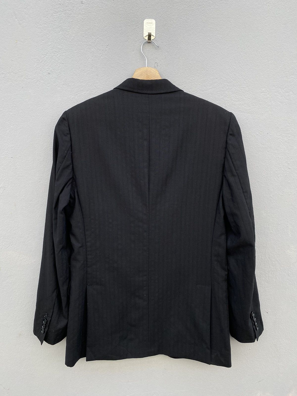 Dolce & Gabbana DOLCE & GABBANA Black Stripes Effect Wool Blended Blazer Size 46R - 16 Thumbnail