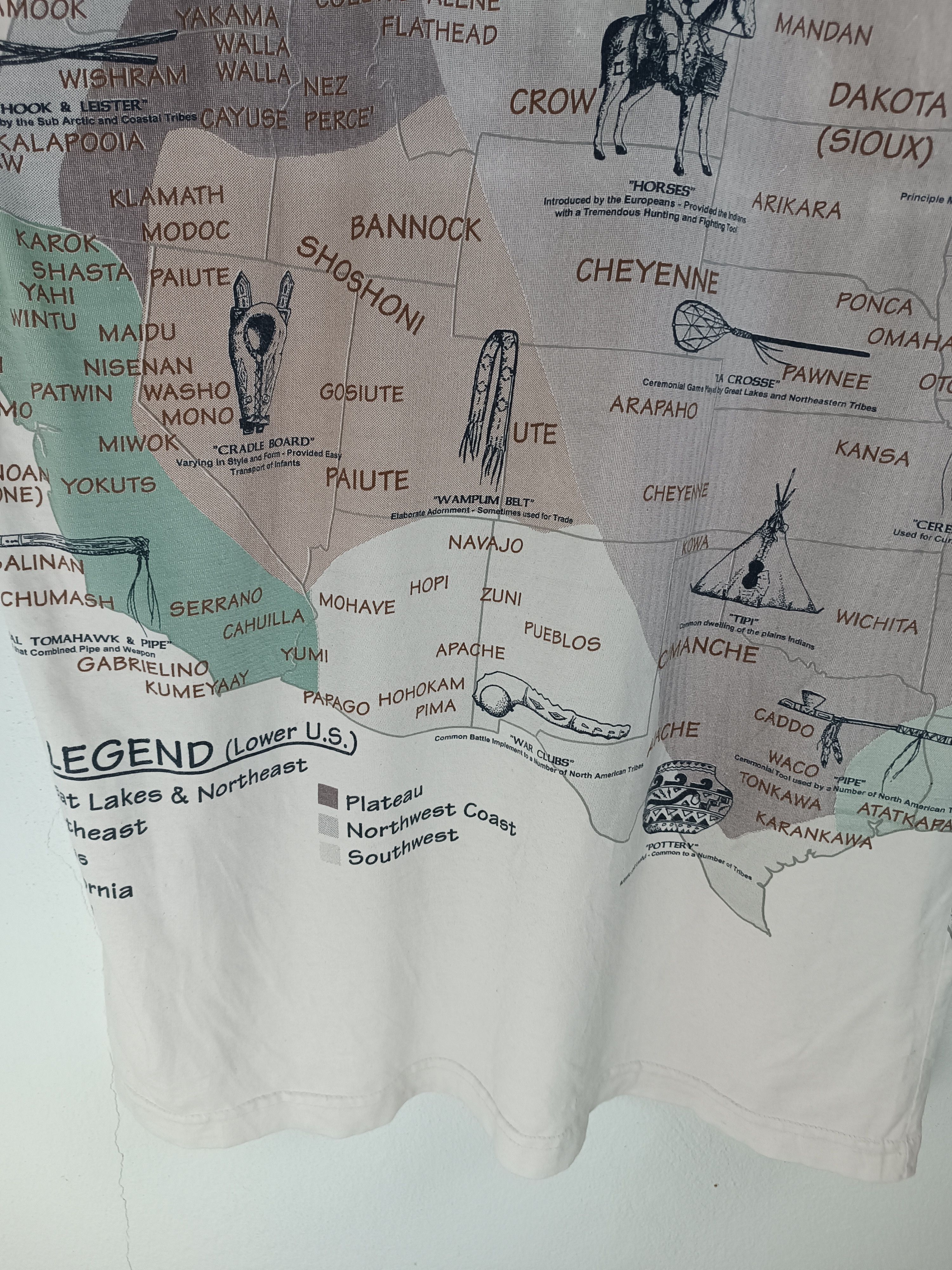 Vintage RARE🔥VINTAGE NATIVE NATIONS AOP MAP TEE Size US XL / EU 56 / 4 - 16 Thumbnail