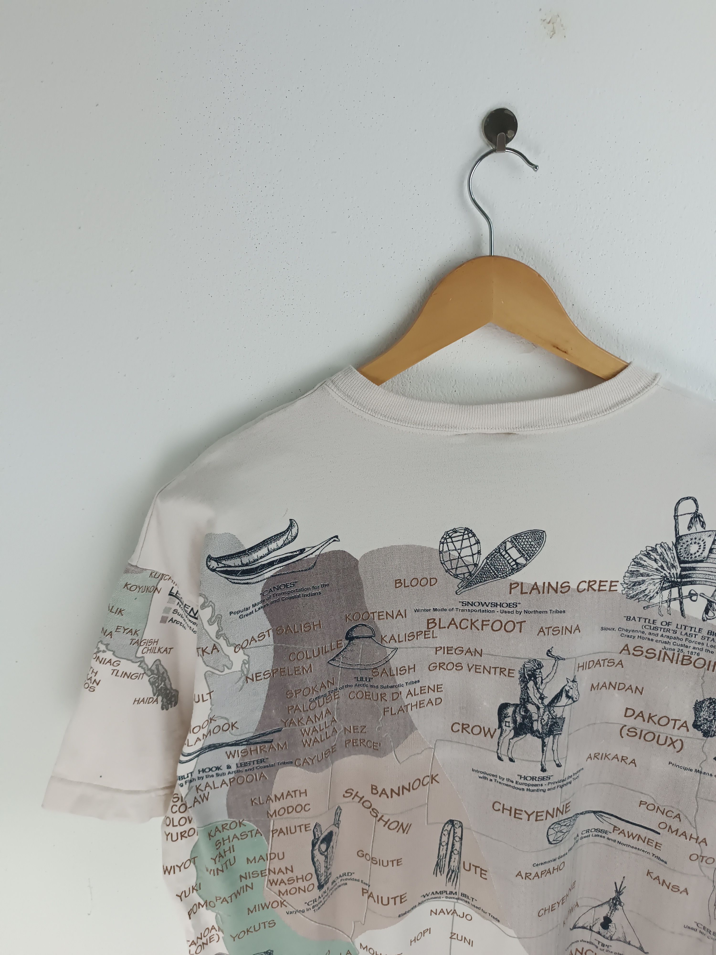 Vintage RARE🔥VINTAGE NATIVE NATIONS AOP MAP TEE Size US XL / EU 56 / 4 - 14 Thumbnail