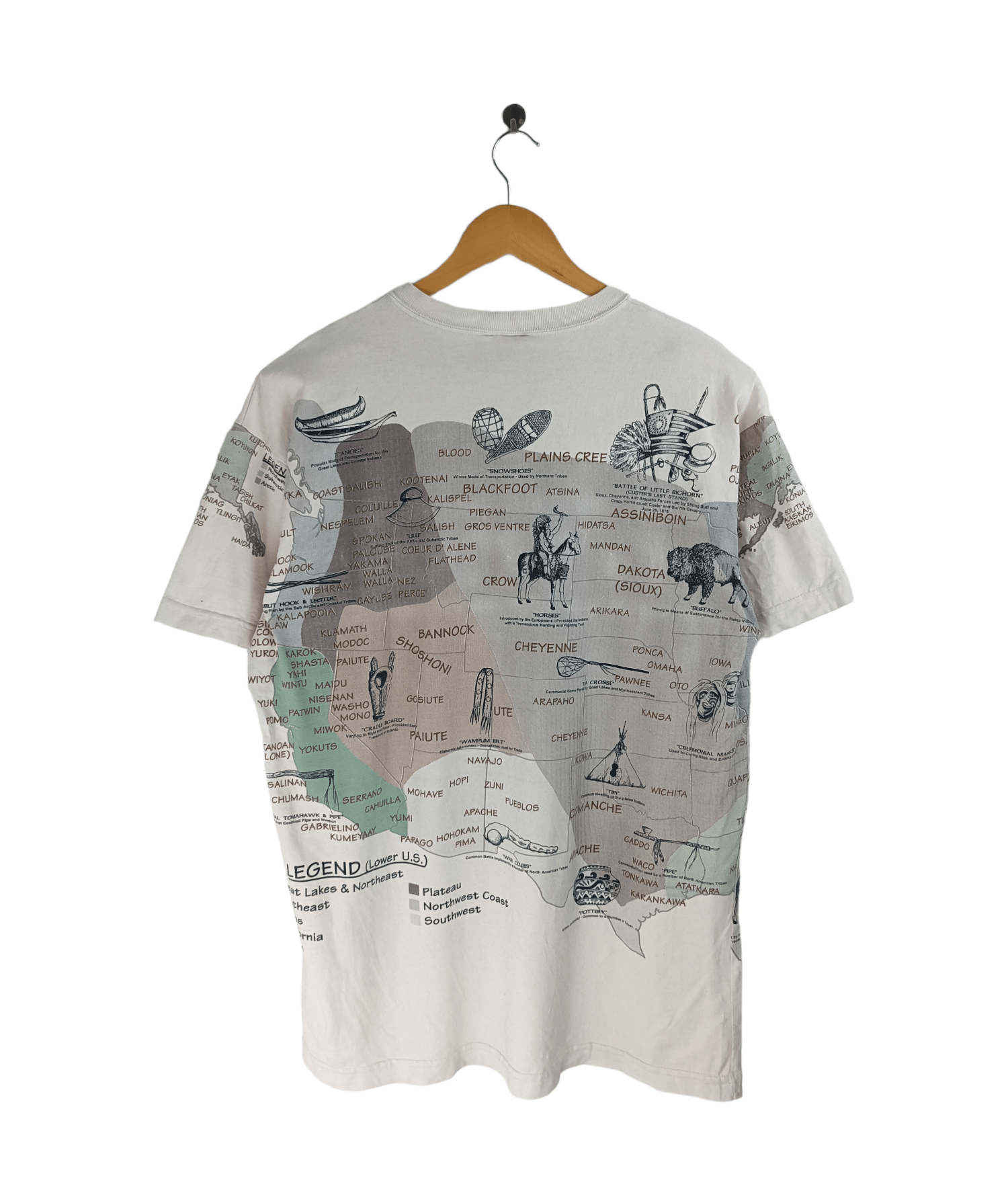 Vintage RARE🔥VINTAGE NATIVE NATIONS AOP MAP TEE Size US XL / EU 56 / 4 - 2 Thumbnail