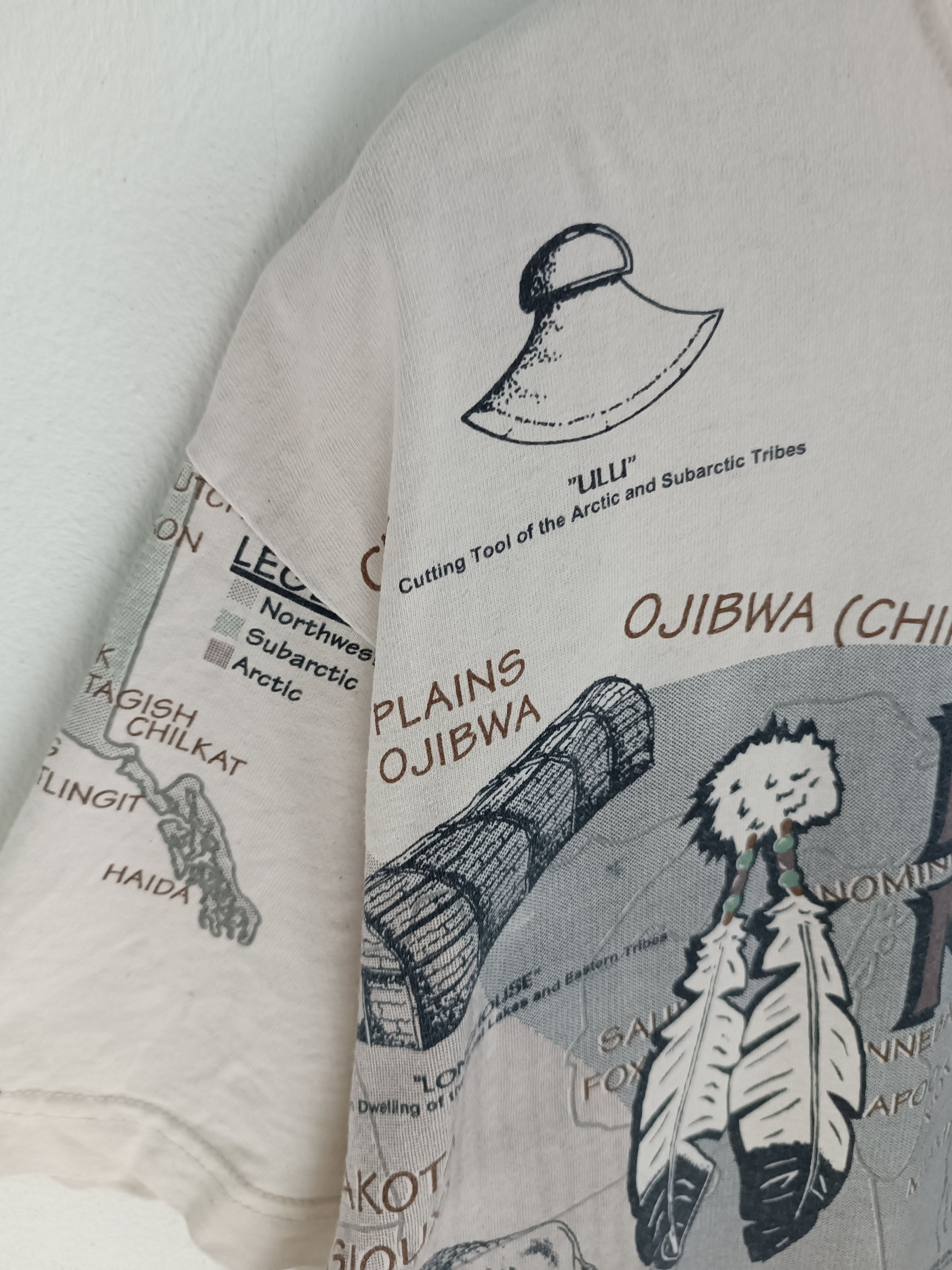 Vintage RARE🔥VINTAGE NATIVE NATIONS AOP MAP TEE Size US XL / EU 56 / 4 - 11 Thumbnail