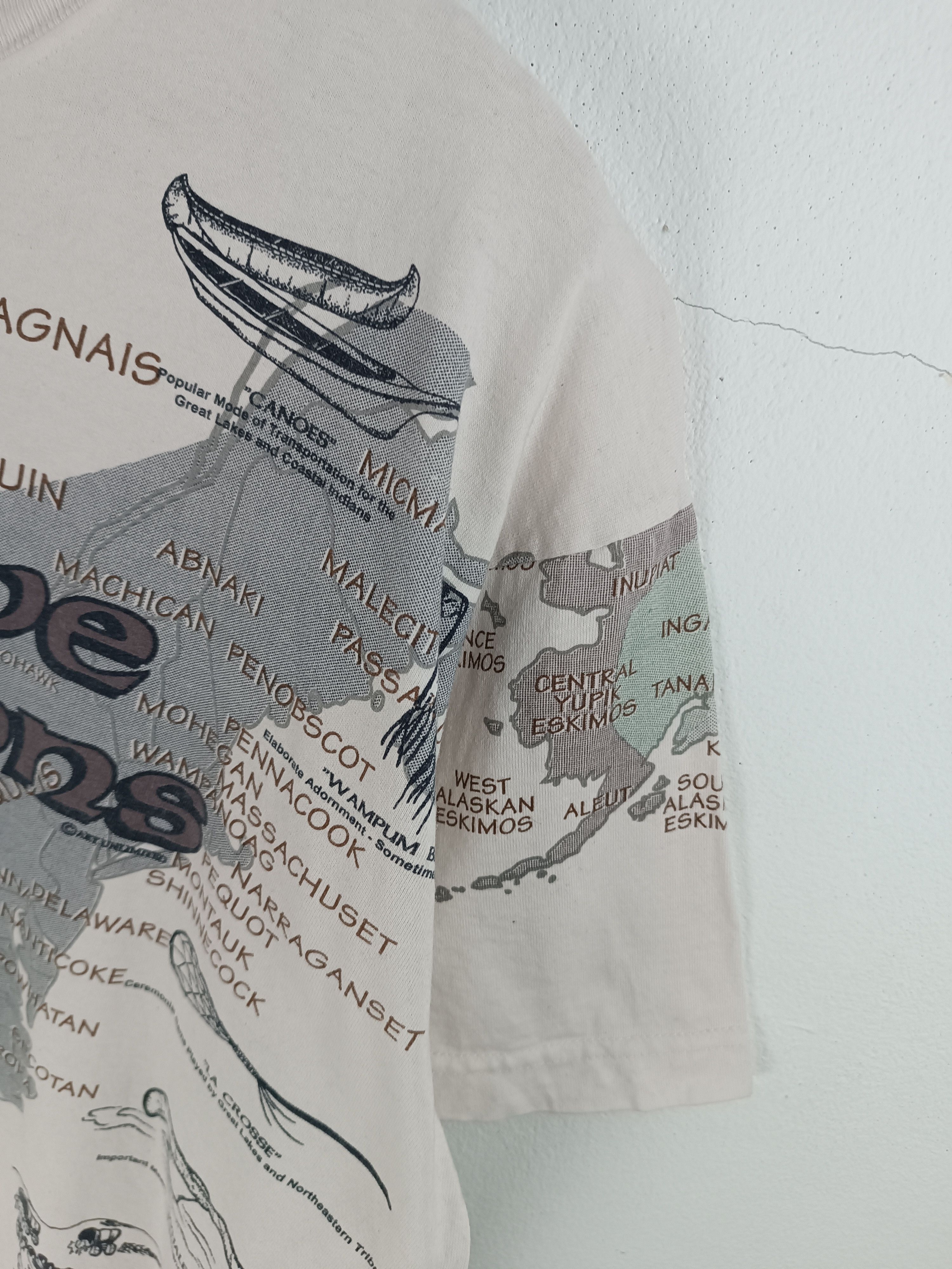 Vintage RARE🔥VINTAGE NATIVE NATIONS AOP MAP TEE Size US XL / EU 56 / 4 - 9 Thumbnail