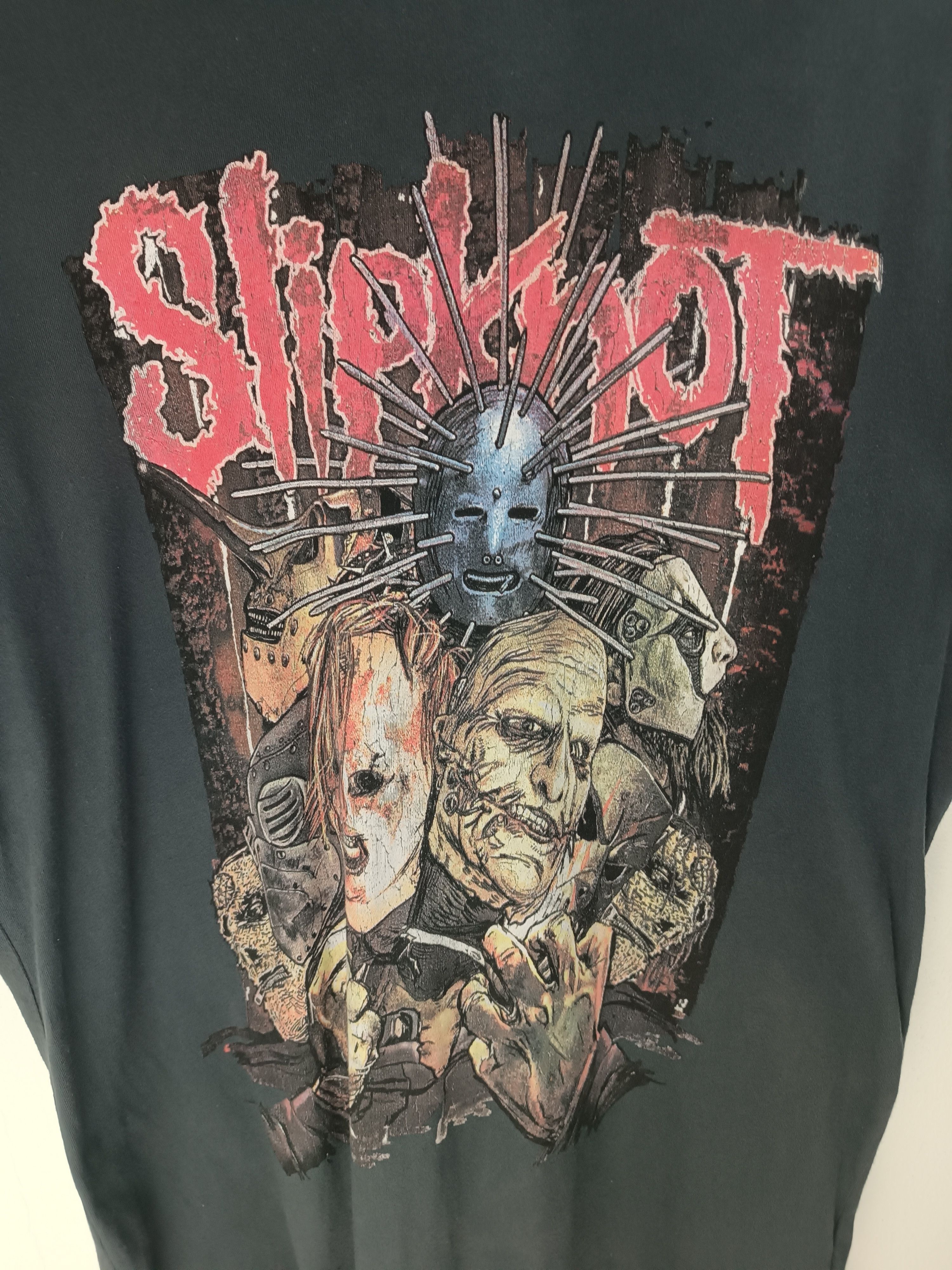 Band Tees VINTAGE DISTRESSED SLIPKNOT TEE (metallica rammstein korn) Size M / US 6-8 / IT 42-44 - 9 Thumbnail