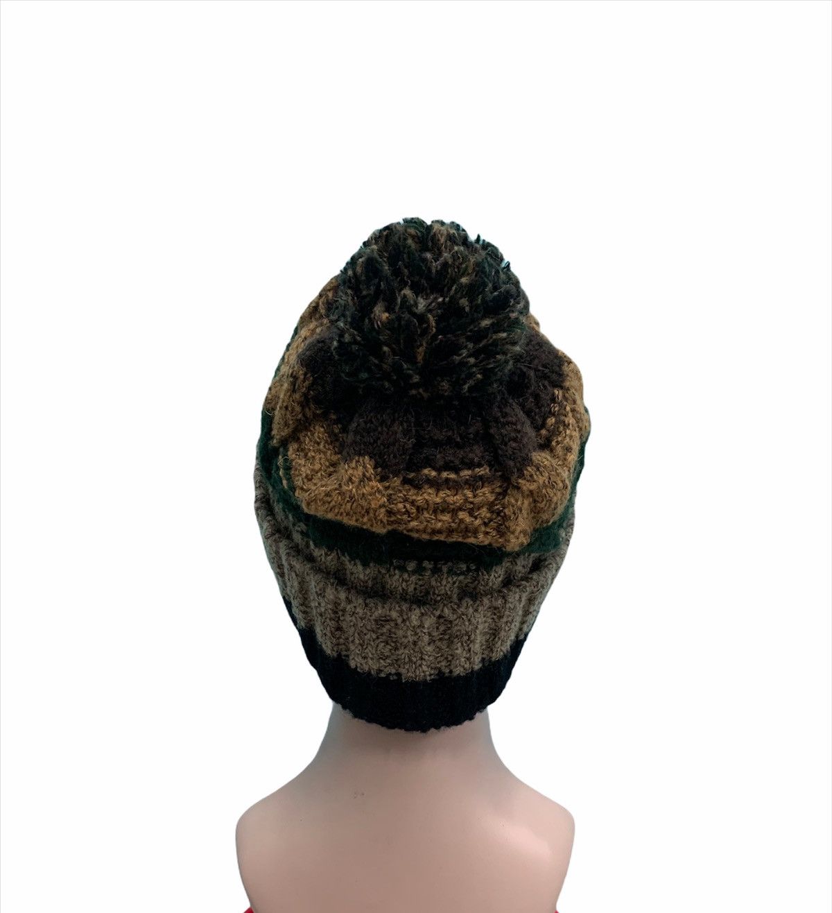 CA4LA 🇯🇵 RARE ‼️ Crochet Knitted Ca4la Multicolor Striped Beanie Cap Size ONE SIZE - 4 Thumbnail