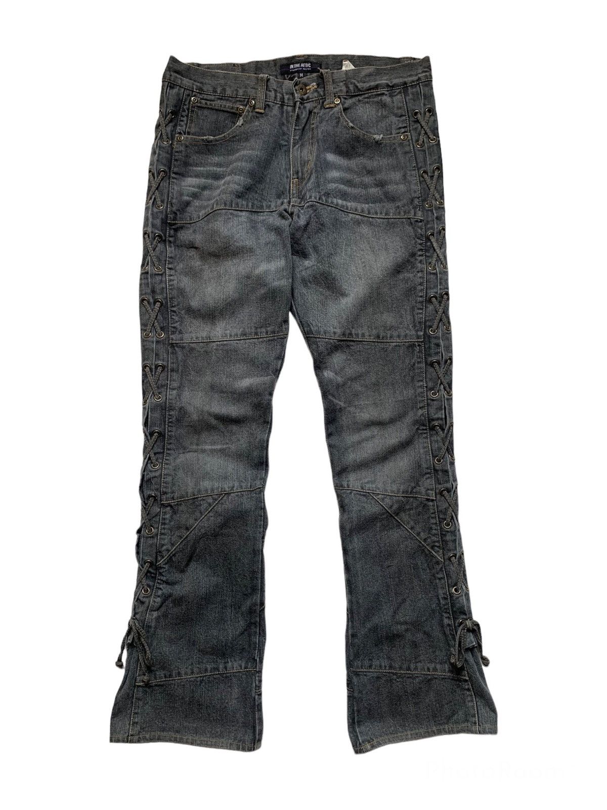 パンツ in the attic zip design denim jeans A.T.C in the attic homme ジーンズ ATC デニムワイドワッペン