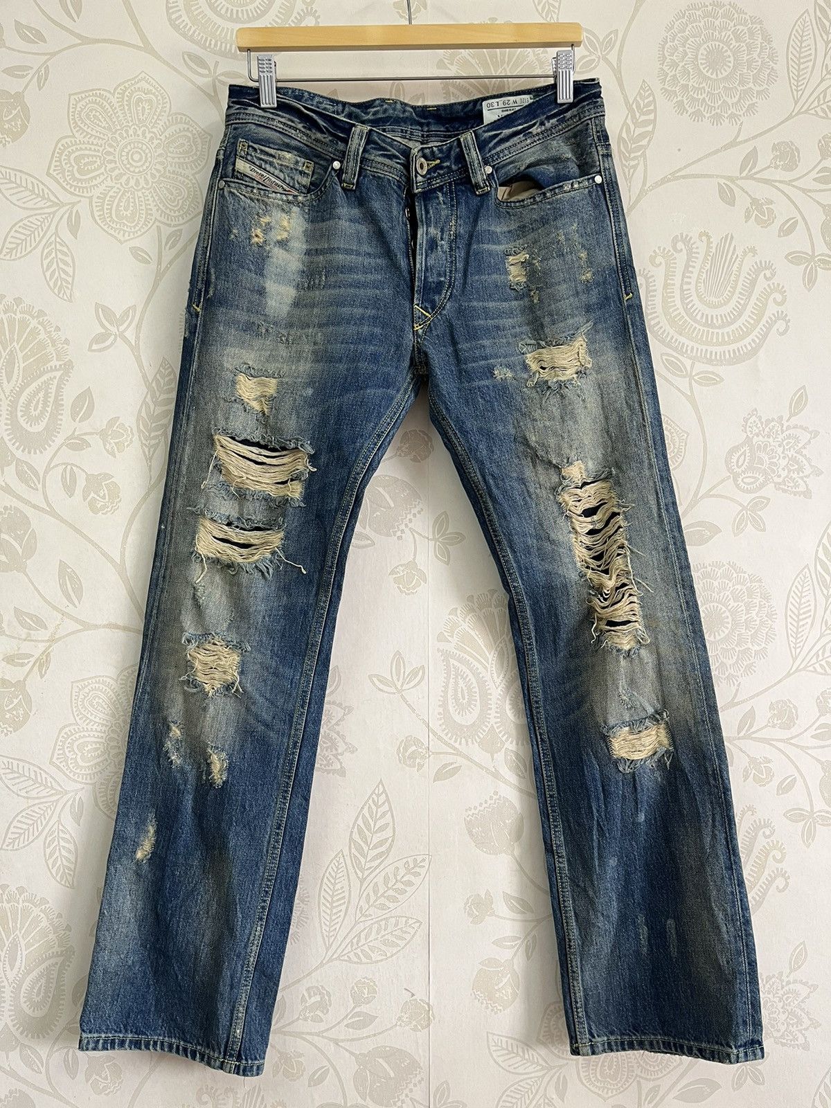 Diesel × Vintage Vintage Diesel Distressing Denim Viker Made In Italy Size US 29 - 22 Thumbnail