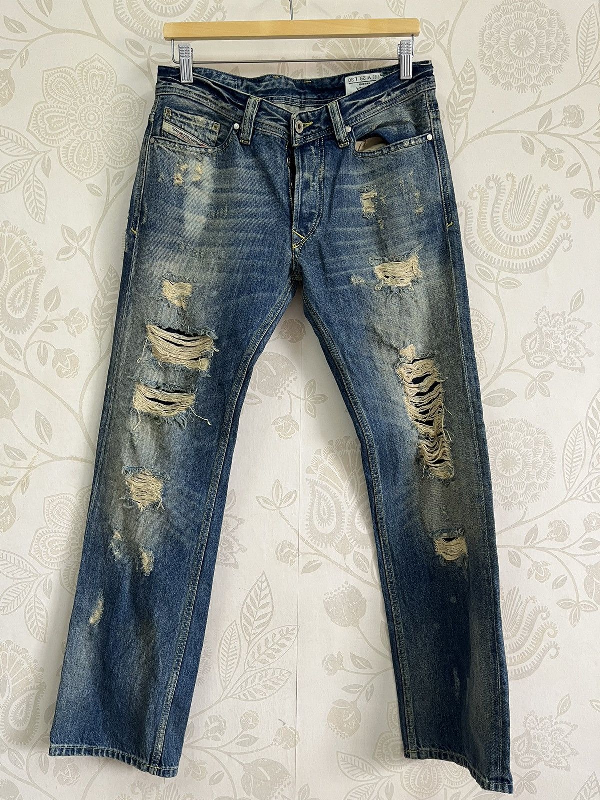 Diesel × Vintage Vintage Diesel Distressing Denim Viker Made In Italy Size US 29 - 1 Thumbnail
