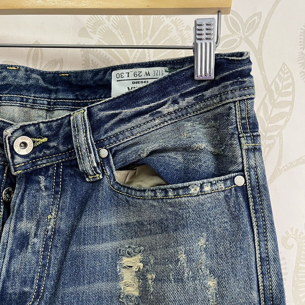 Diesel × Vintage Vintage Diesel Distressing Denim Viker Made In Italy Size US 29 - 8 Thumbnail