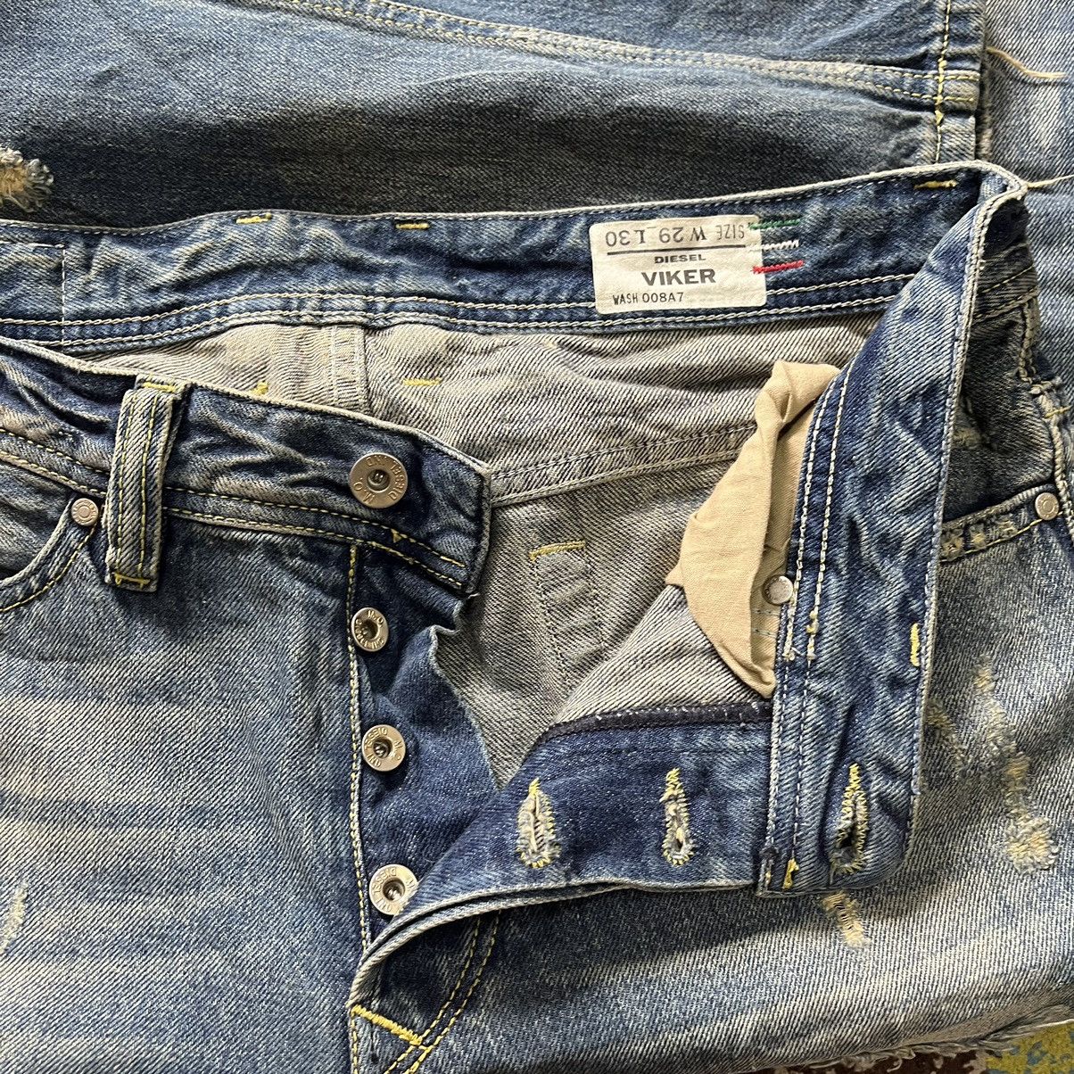 Diesel × Vintage Vintage Diesel Distressing Denim Viker Made In Italy Size US 29 - 16 Thumbnail