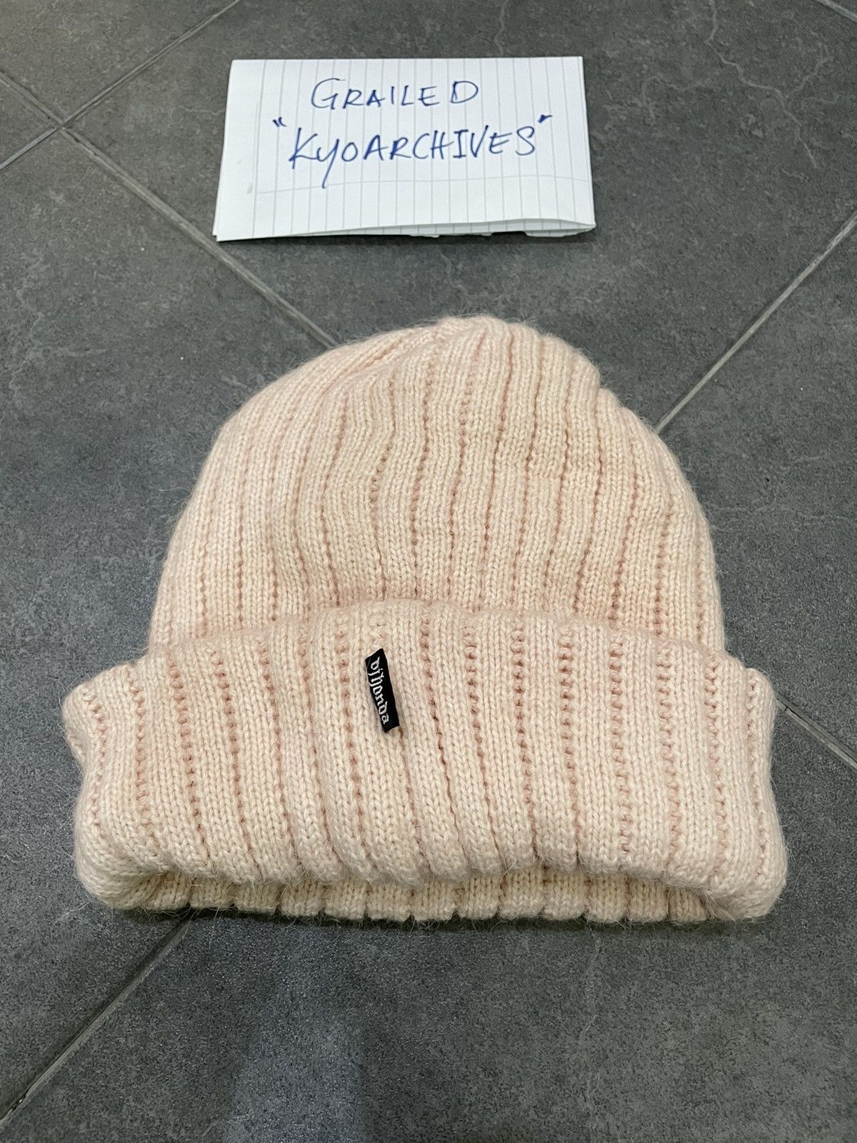 Japanese Brand DJ HONDA BEIGE BEANIE Size ONE SIZE - 2 Thumbnail
