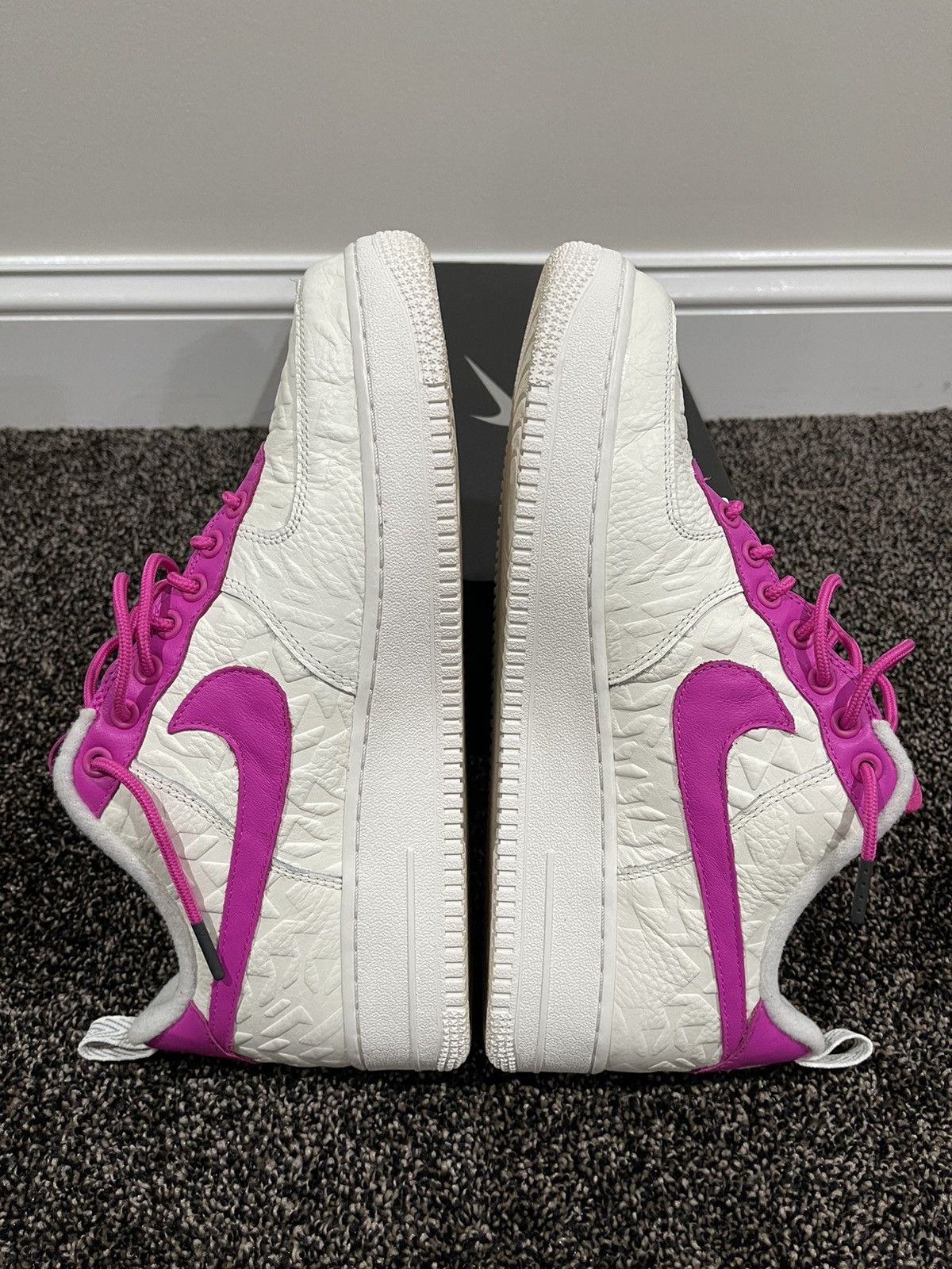 Nike Nike iD Air Force 1 Low White / Pink Size US 10 / EU 43 - 4 Thumbnail
