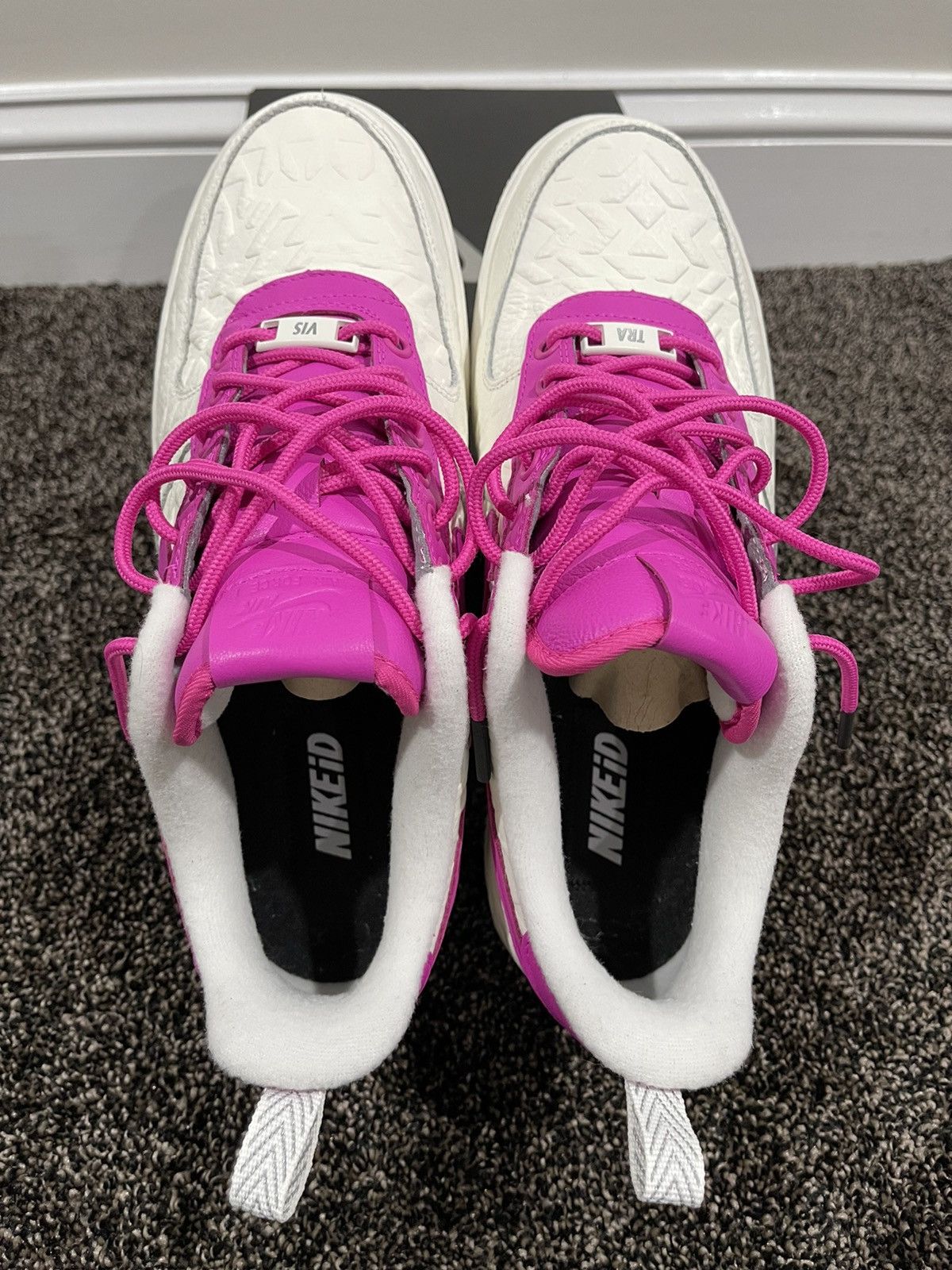 Nike Nike iD Air Force 1 Low White / Pink Size US 10 / EU 43 - 5 Thumbnail