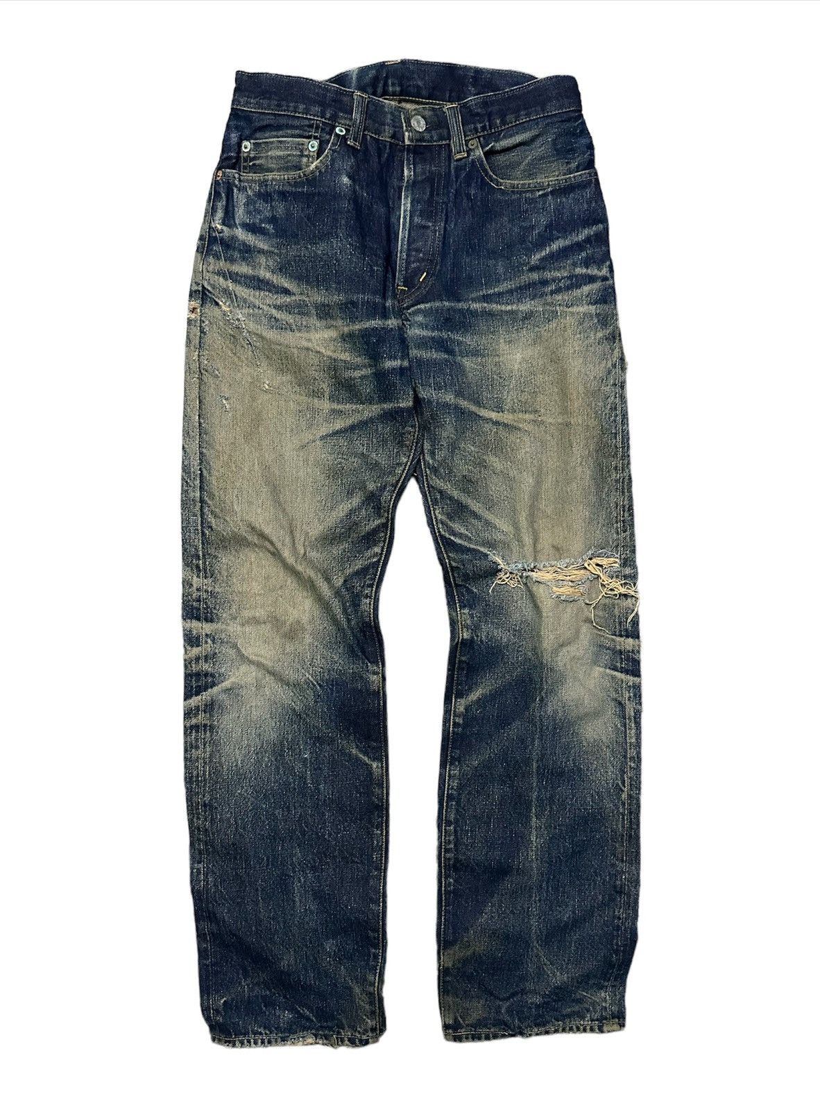 Blue Blue Japan 28x29 Blue blue Japan rusty wash denim jeans Size US 28 / EU 44 - 1 Thumbnail