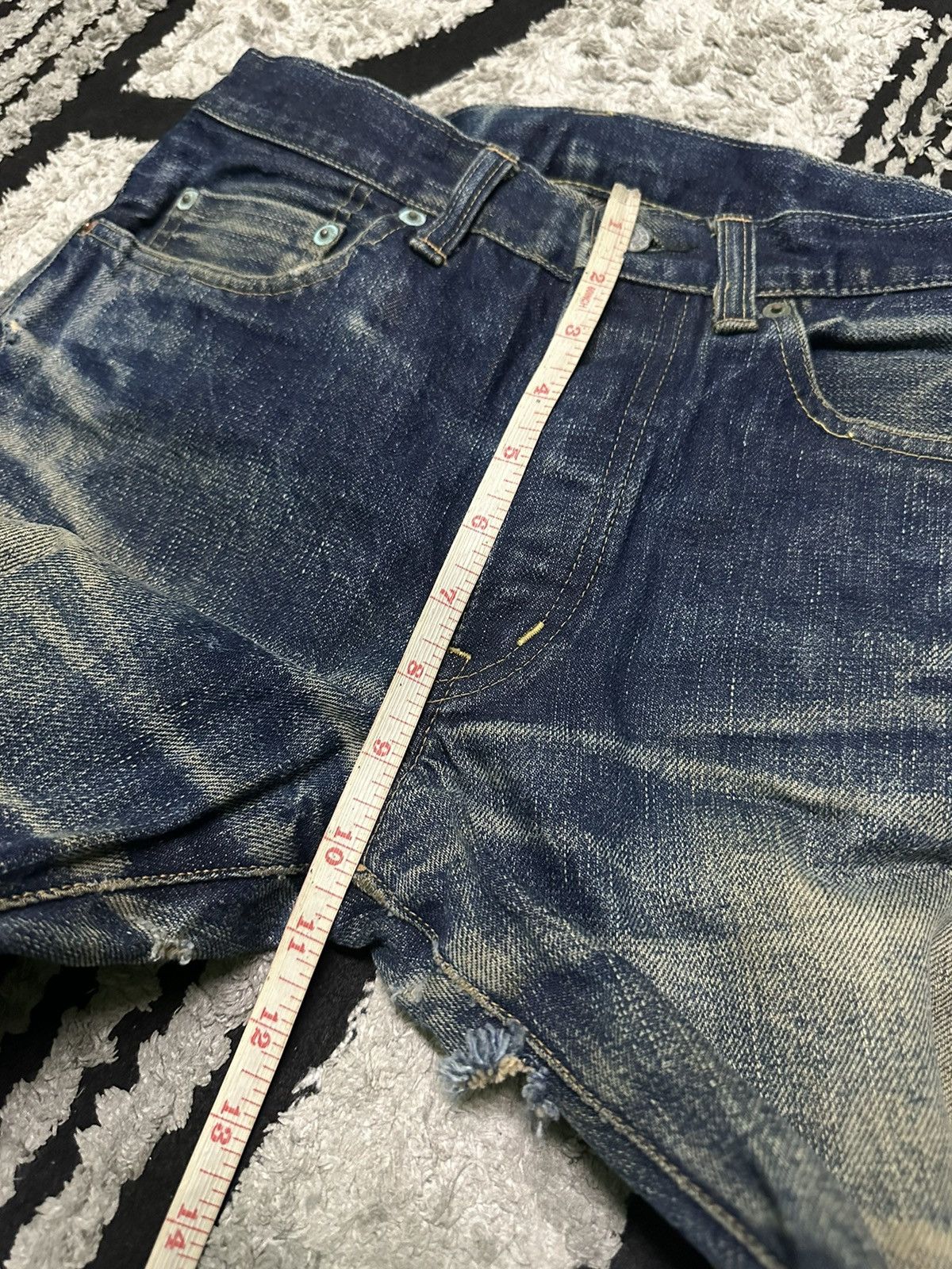Blue Blue Japan 28x29 Blue blue Japan rusty wash denim jeans Size US 28 / EU 44 - 15 Thumbnail