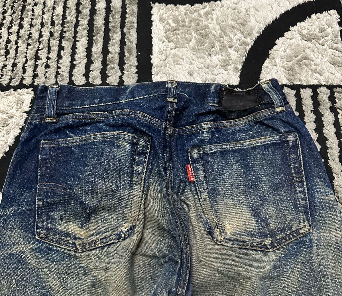 Blue Blue Japan 28x29 Blue blue Japan rusty wash denim jeans Size US 28 / EU 44 - 7 Thumbnail