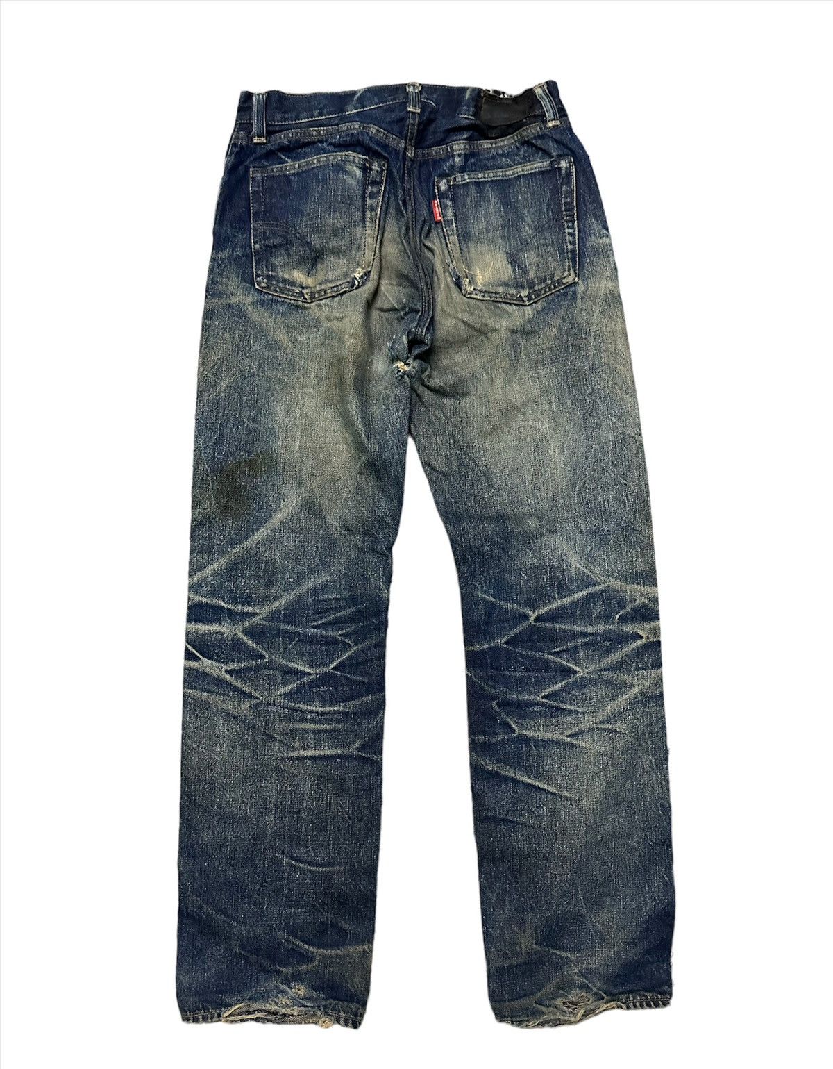Blue Blue Japan 28x29 Blue blue Japan rusty wash denim jeans Size US 28 / EU 44 - 3 Thumbnail