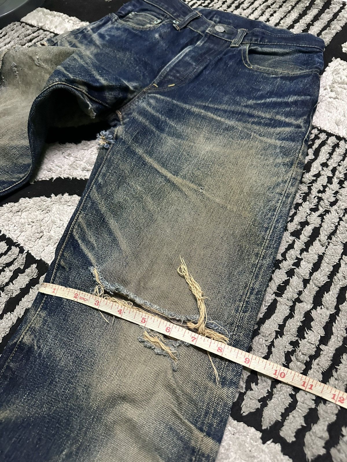 Blue Blue Japan 28x29 Blue blue Japan rusty wash denim jeans Size US 28 / EU 44 - 13 Thumbnail