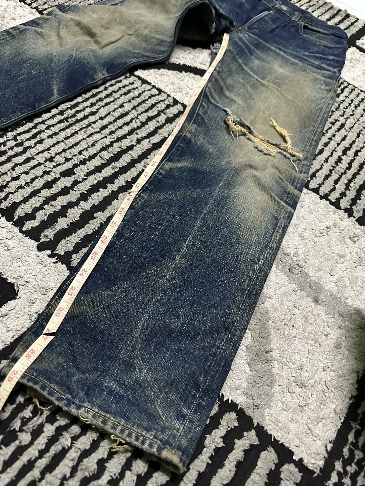 Blue Blue Japan 28x29 Blue blue Japan rusty wash denim jeans Size US 28 / EU 44 - 11 Thumbnail