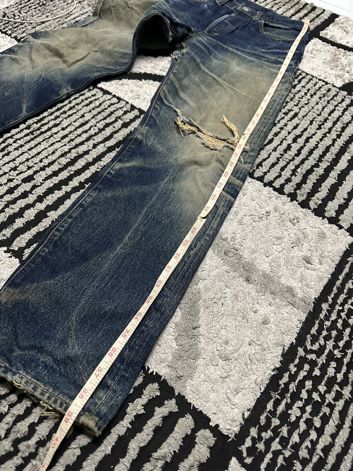 Blue Blue Japan 28x29 Blue blue Japan rusty wash denim jeans Size US 28 / EU 44 - 10 Thumbnail