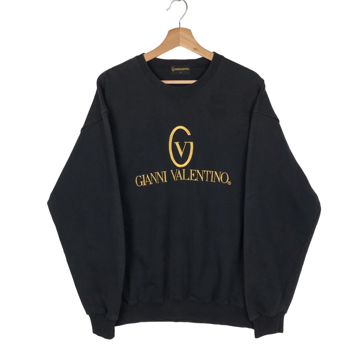 Gianni Valentino Last Drop‼️ Gianni Valentino Gold Embroidered Logo Sweatshirt Size US L / EU 52-54 / 3 - 1 Thumbnail