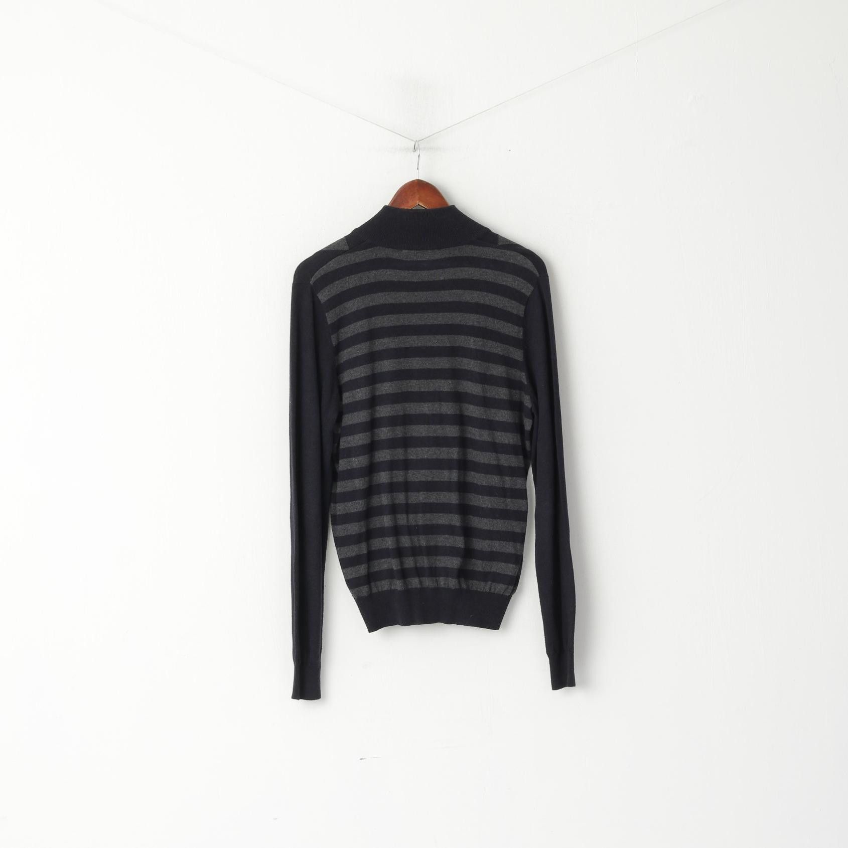 Calvin Klein × Vintage Calvin Klein Jeans Men S Jumper Navy Cotton Wool Blend 5619 Size US S / EU 44-46 / 1 - 6 Thumbnail