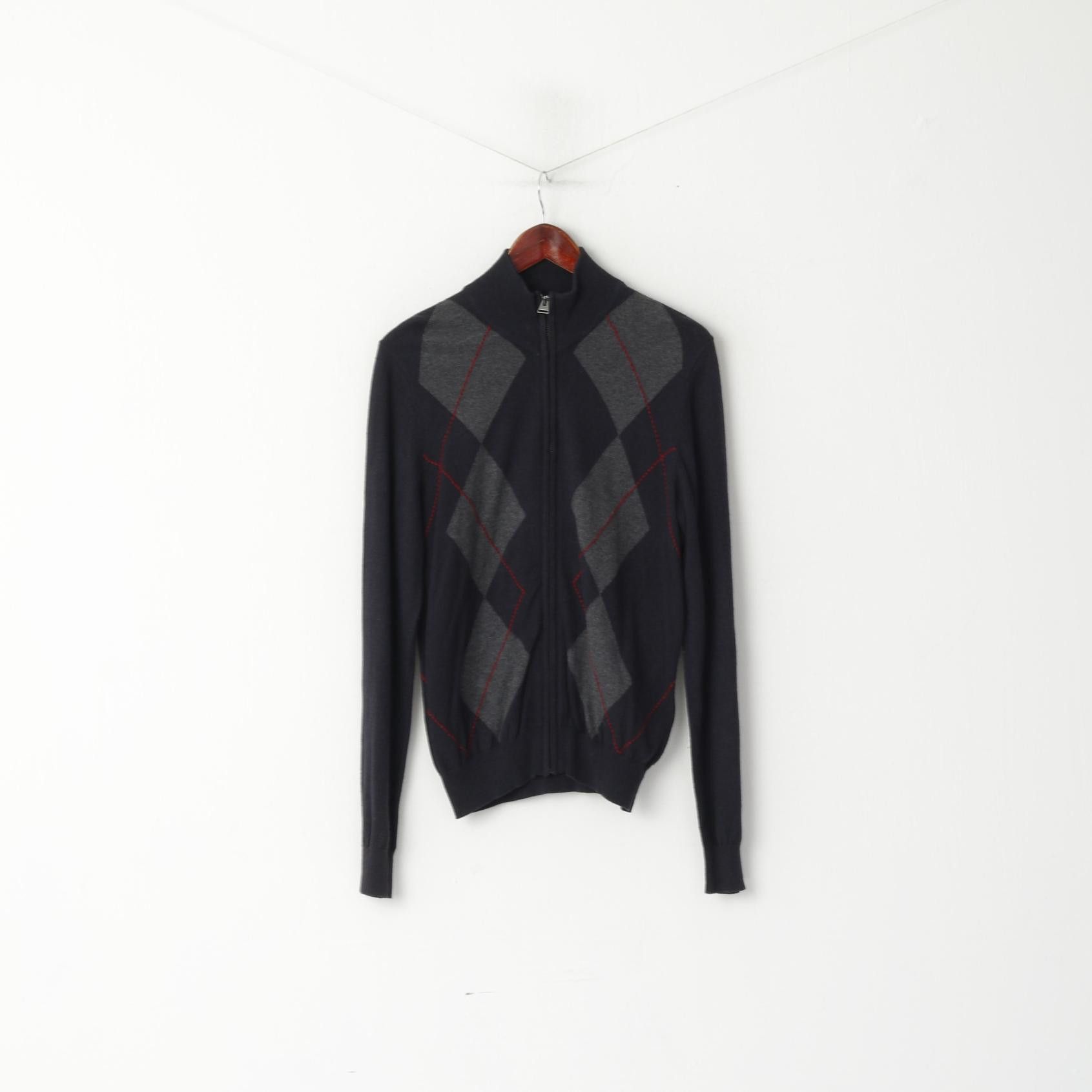 Calvin Klein × Vintage Calvin Klein Jeans Men S Jumper Navy Cotton Wool Blend 5619 Size US S / EU 44-46 / 1 - 1 Thumbnail