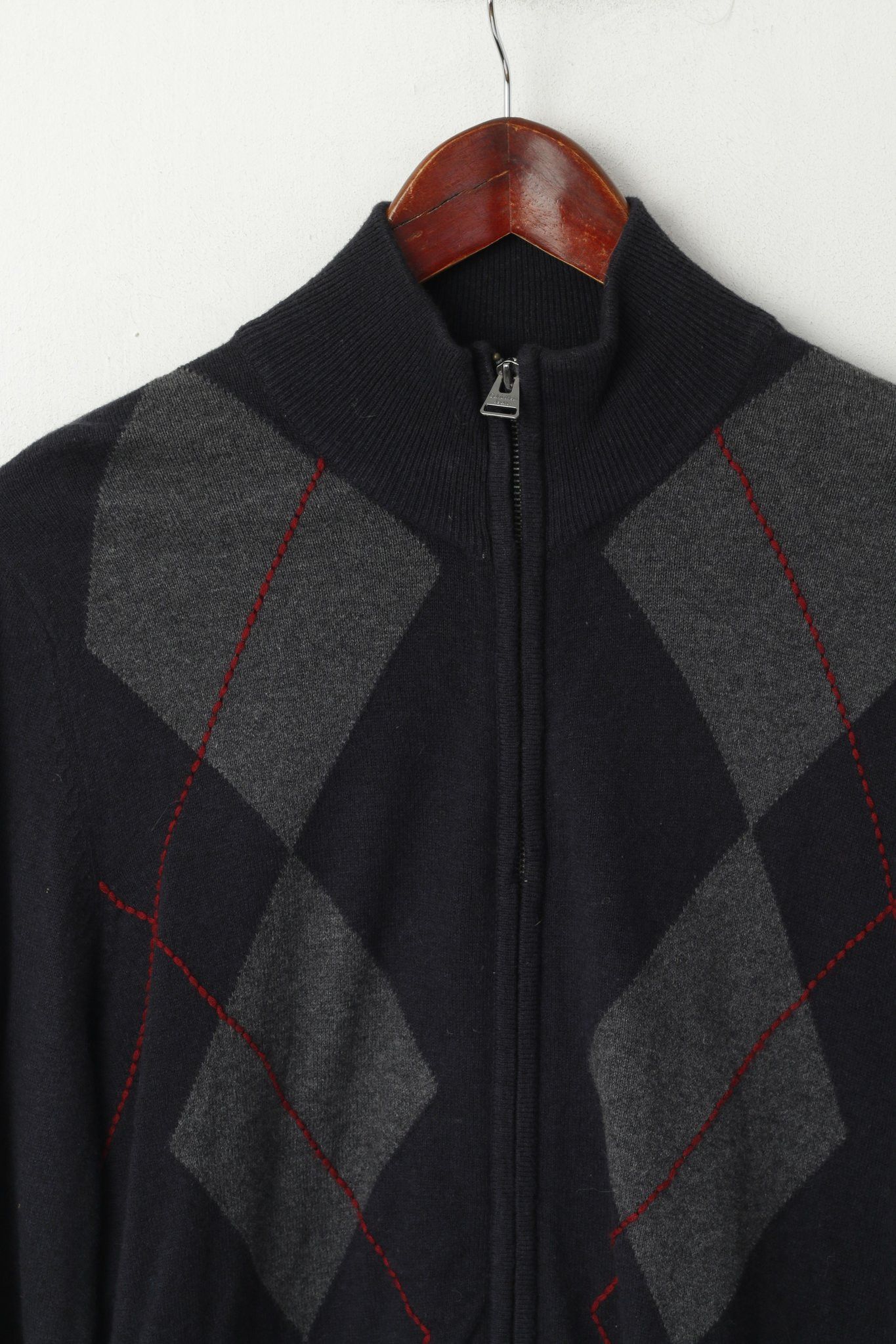 Calvin Klein × Vintage Calvin Klein Jeans Men S Jumper Navy Cotton Wool Blend 5619 Size US S / EU 44-46 / 1 - 2 Thumbnail