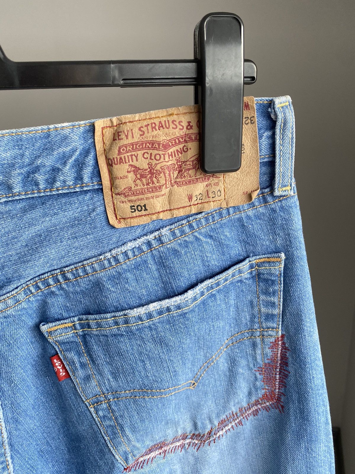 Levi's Levis 501 Jeans Blue Denim Size US 32 / EU 48 - 5 Thumbnail