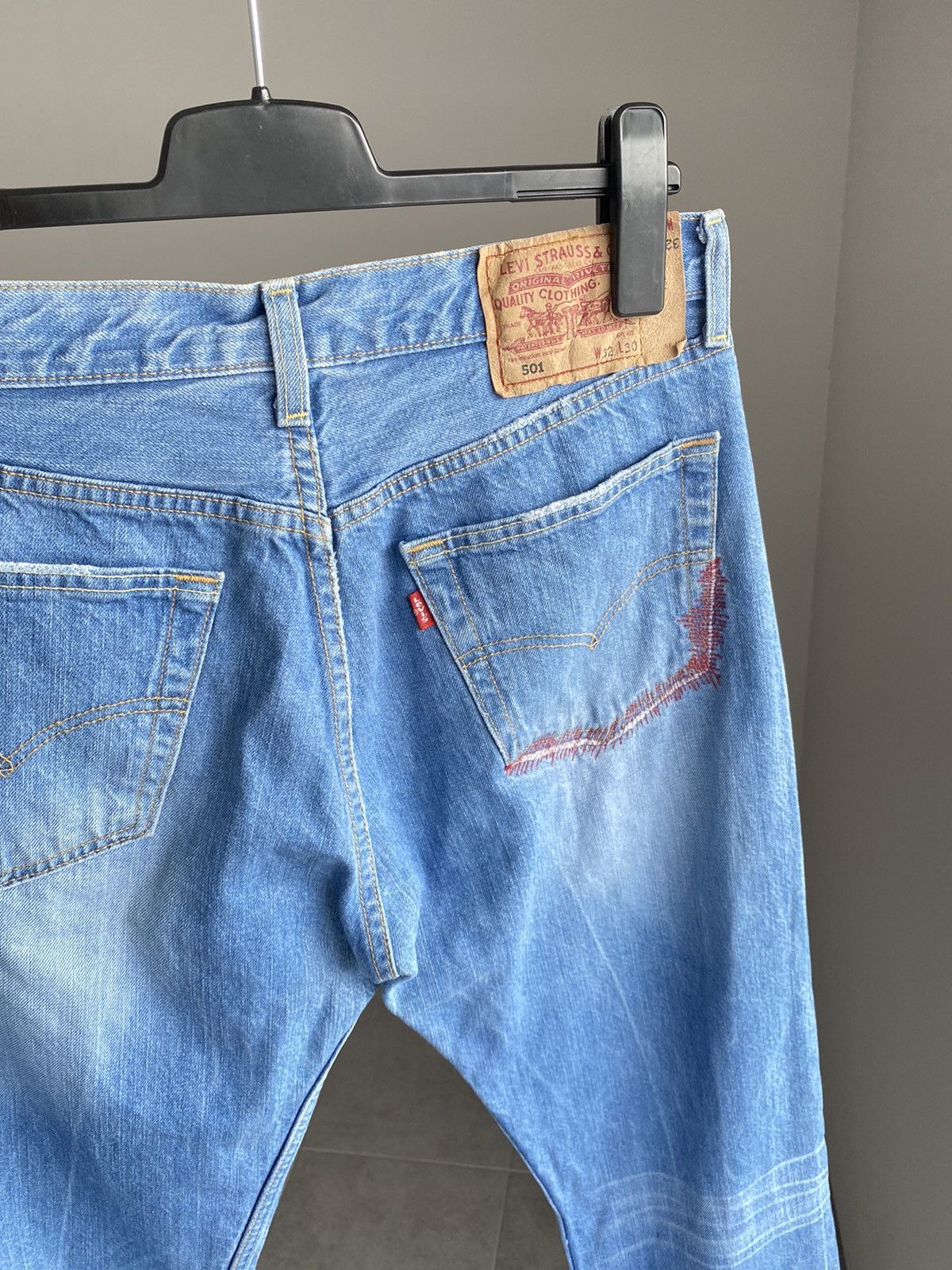 Levi's Levis 501 Jeans Blue Denim Size US 32 / EU 48 - 4 Thumbnail