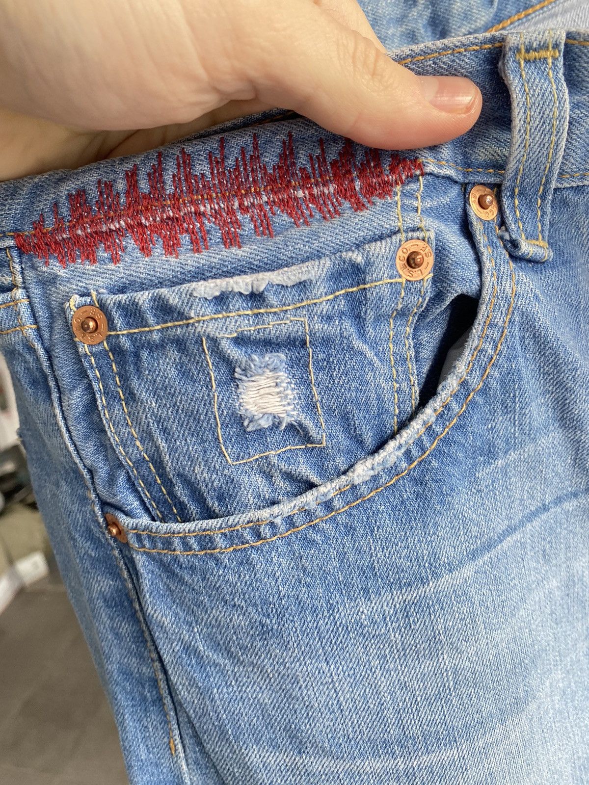 Levi's Levis 501 Jeans Blue Denim Size US 32 / EU 48 - 11 Thumbnail