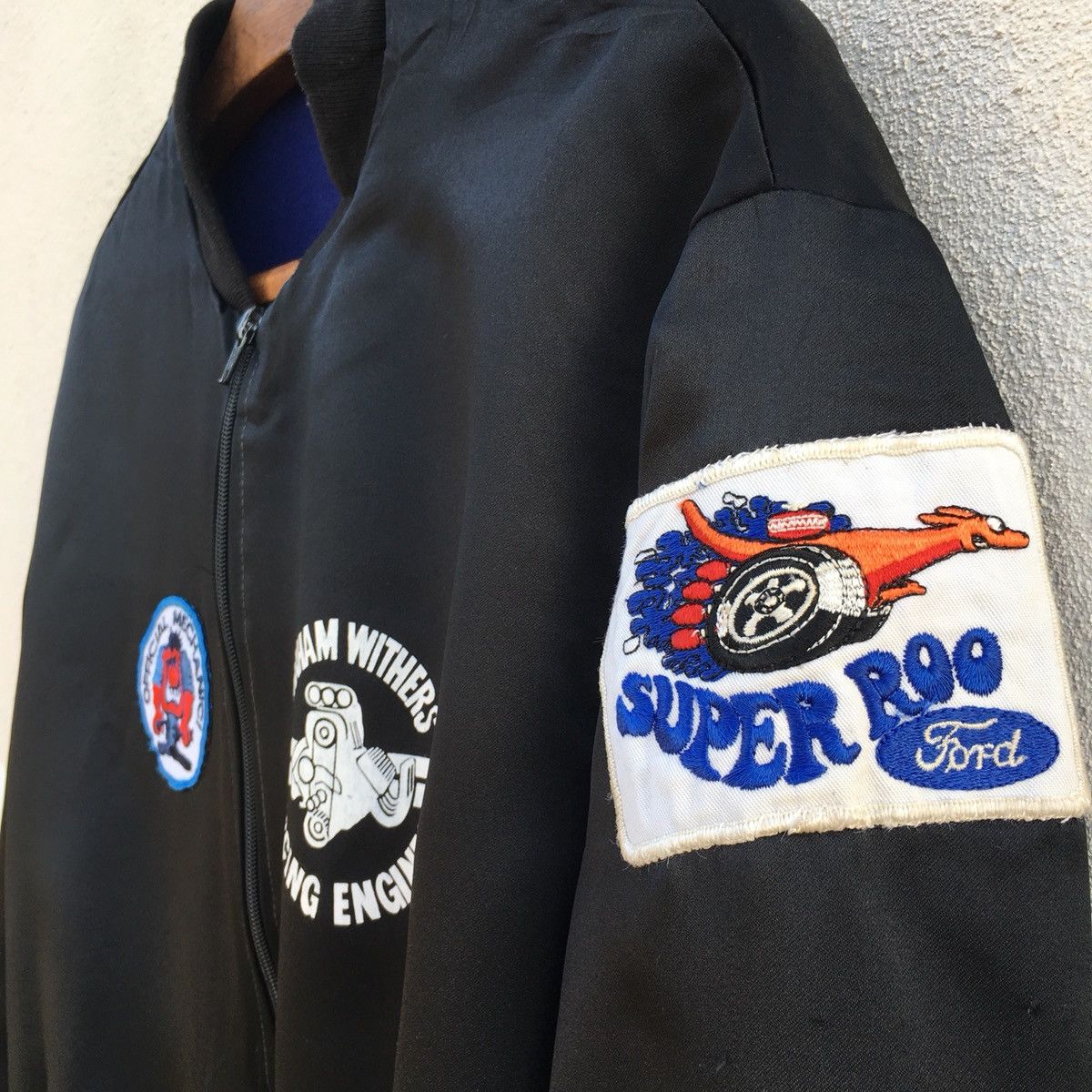 Ford × Vintage Vintage 70s Ford Bomber Graham Withers Drag Racing Jacket Size US M / EU 48-50 / 2 - 8 Thumbnail