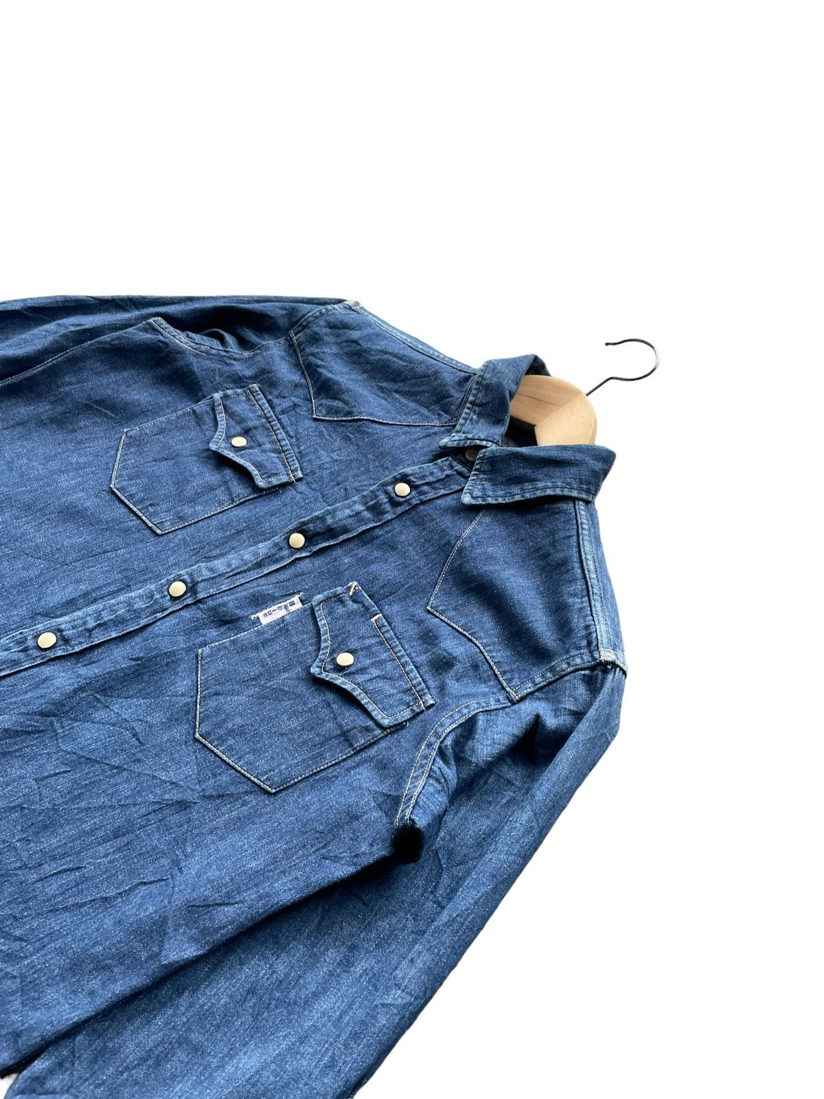 Blue Blue Japan × Japanese Brand Blue Blue Japan Denim Shirt Size US M / EU 48-50 / 2 - 2 Thumbnail