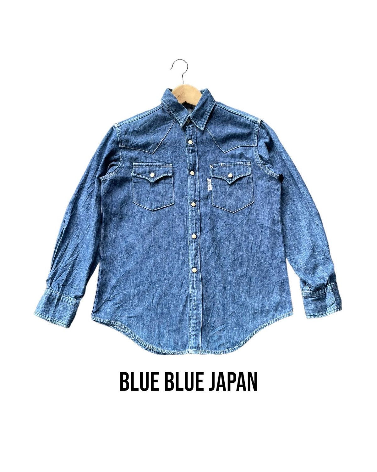 image of Blue Blue Japan Denim Shirt, Men's (Size Medium)