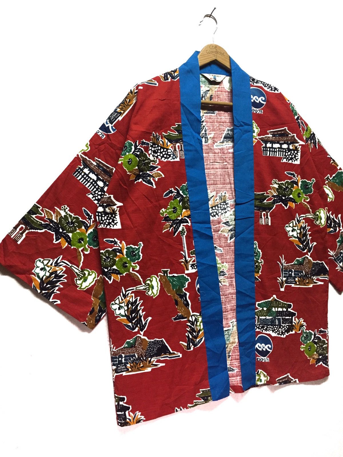 Japanese Brand Red Expo ‘75 Kimono Cardigan Village Concept Size US L / EU 52-54 / 3 - 2 Thumbnail