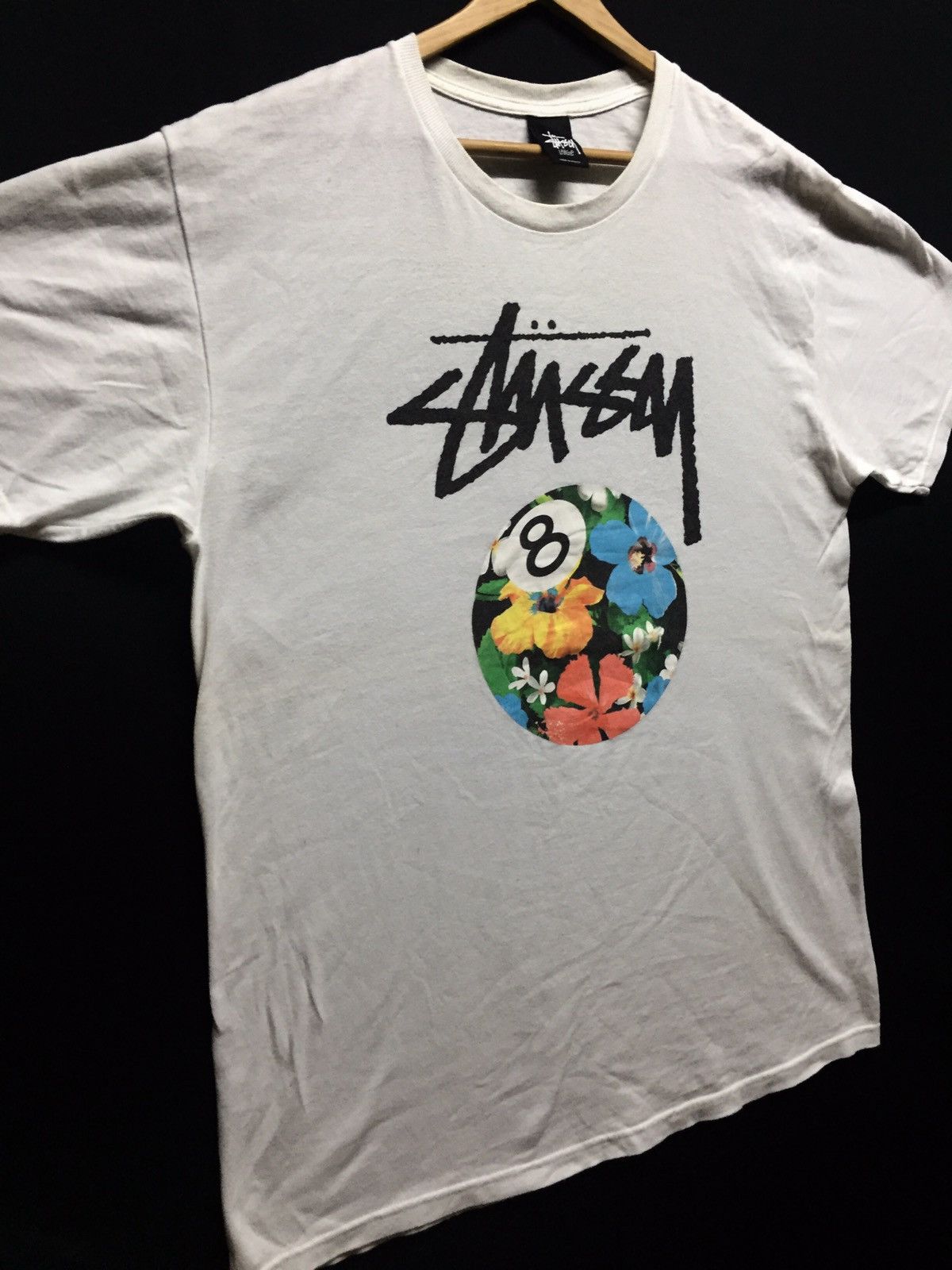 Stussy Stussy Snooker Ball #8 Flowers T Shirt Size US L / EU 52-54 / 3 - 3 Thumbnail